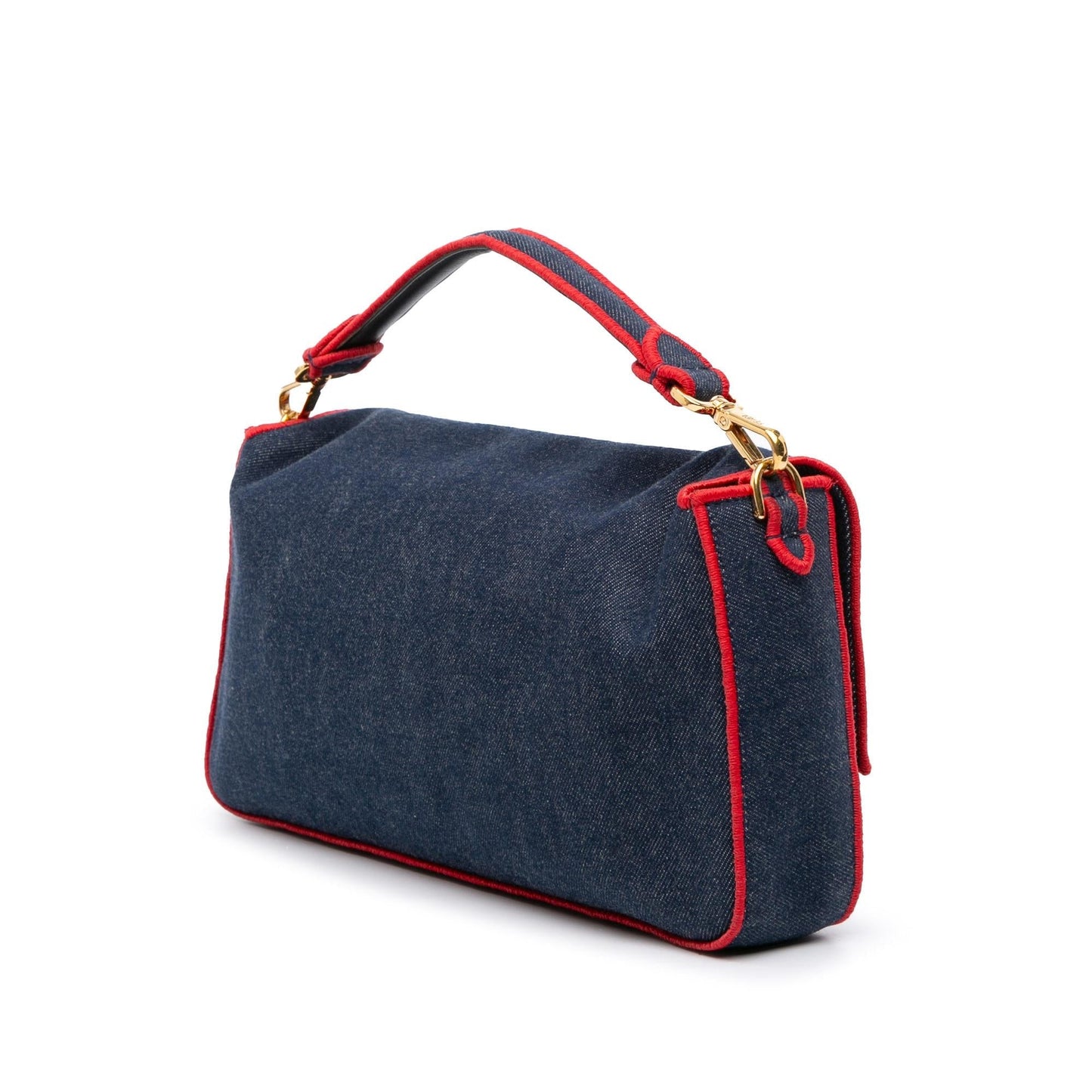 Fendi Baguette Leather Red Shoulder Bag Style 52