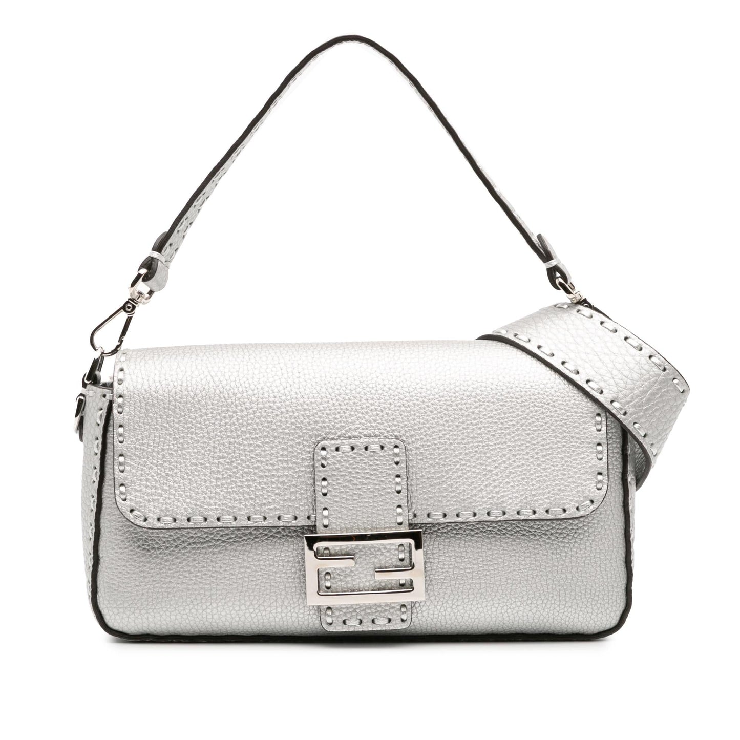 Fendi Baguette Leather Red Shoulder Bag Style 76