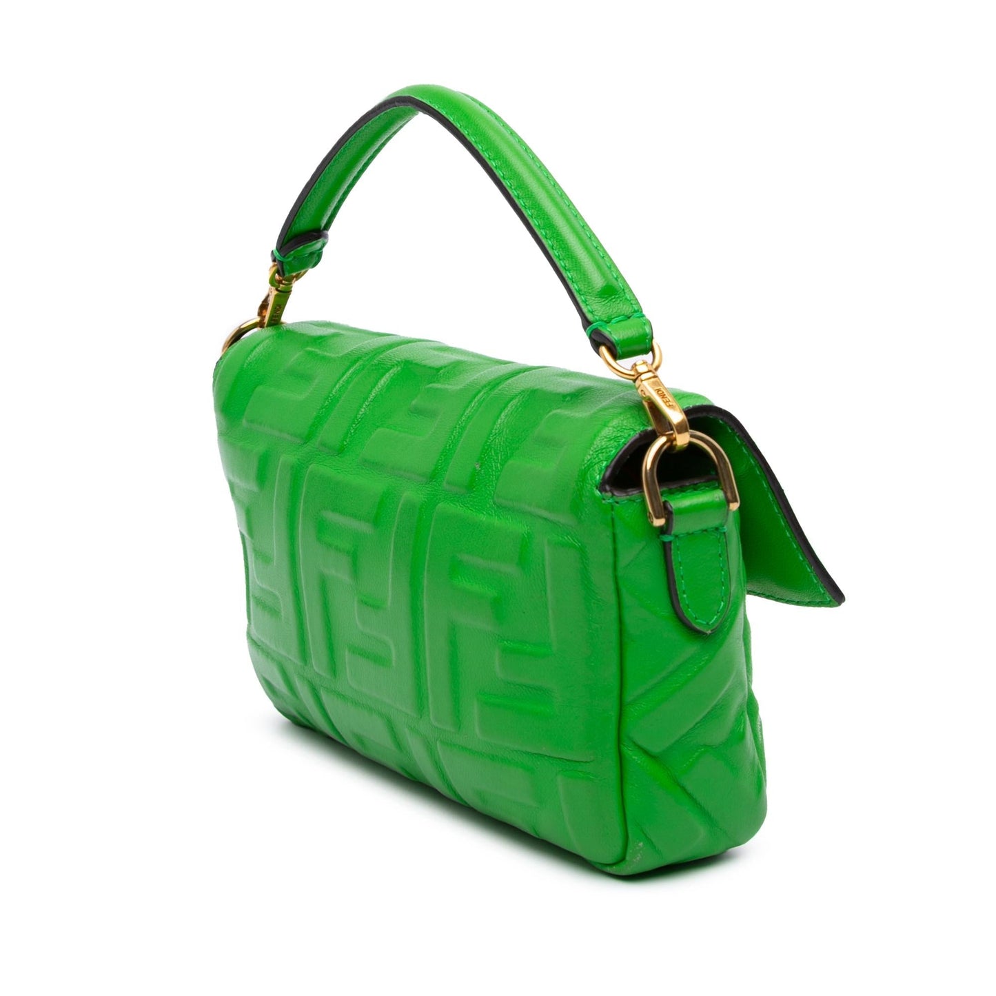 Fendi Baguette Leather Red Shoulder Bag Style 46