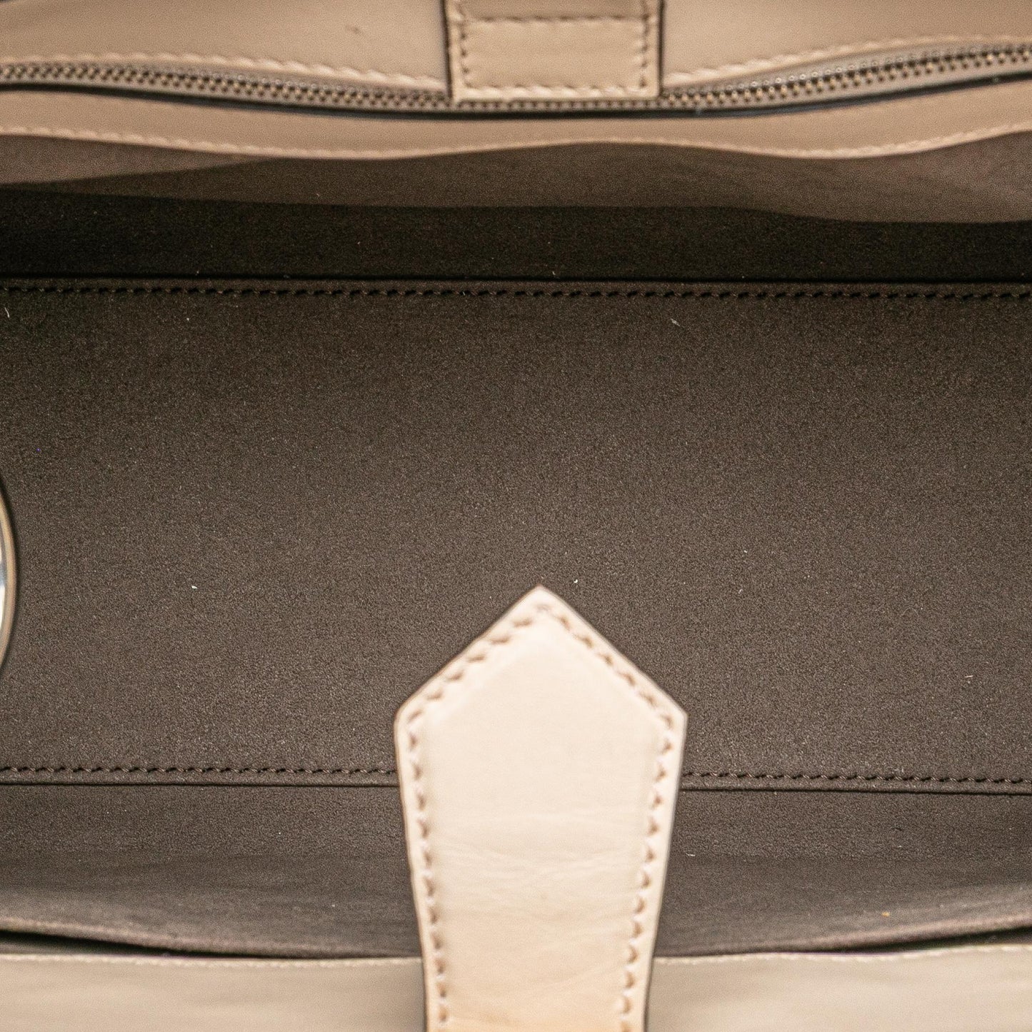 Fendi Small Bicolor Calfskin Whipstitch Runway Satchel