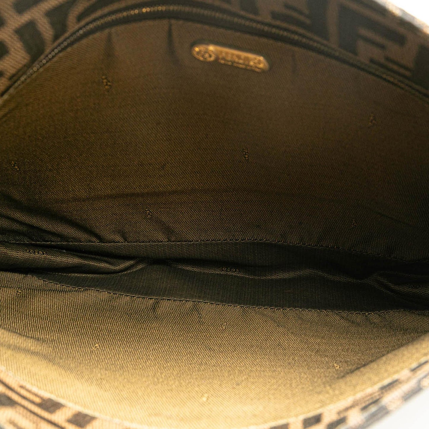 Fendi Zucca Canvas Shoulder Bag