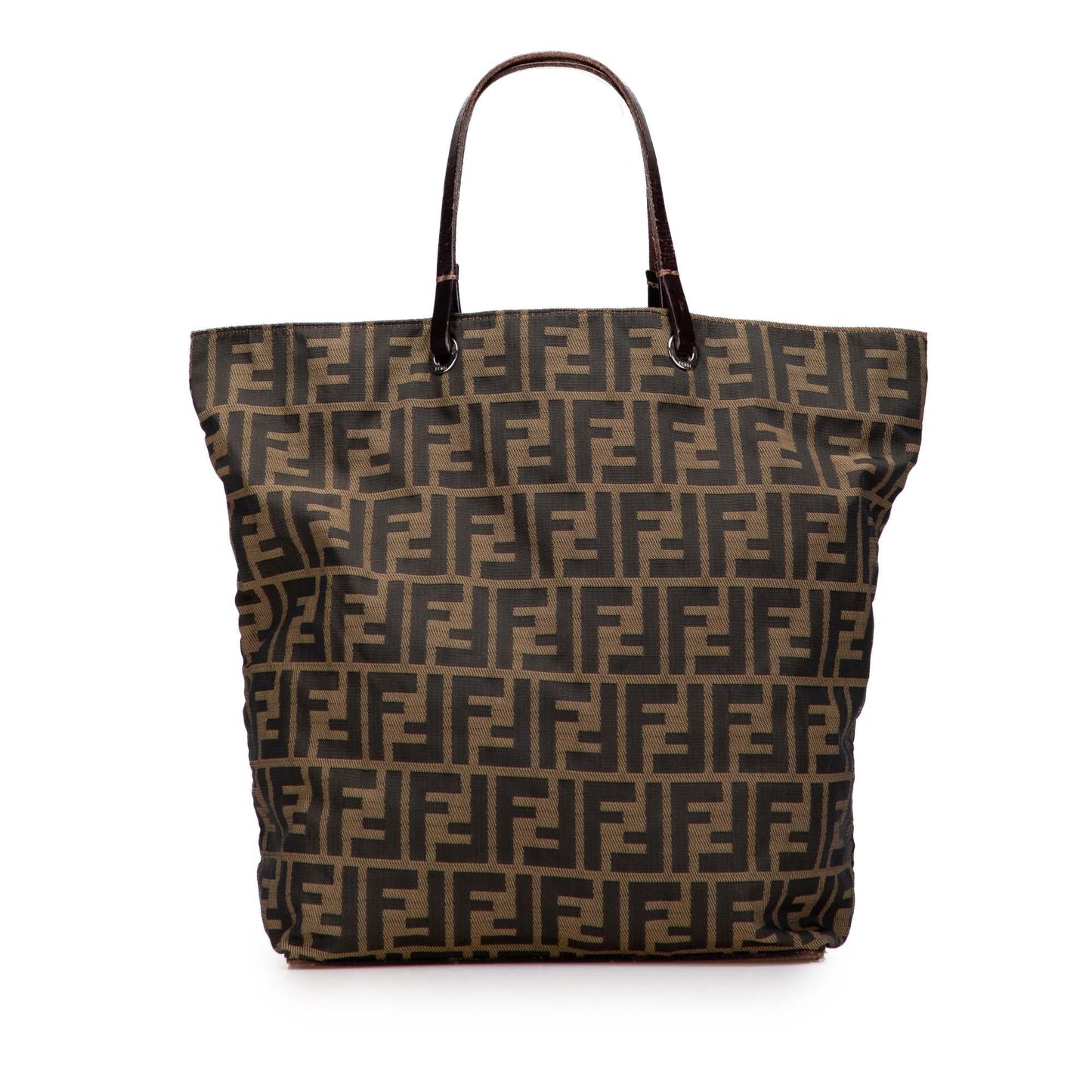 Fendi Tote Canvas Red Tote Bag Style 18