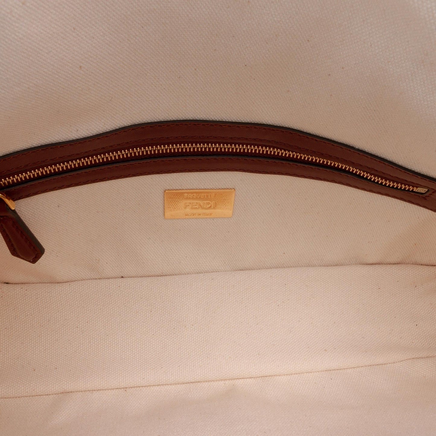 Fendi Baguette Canvas Red Shoulder Bag Style 37