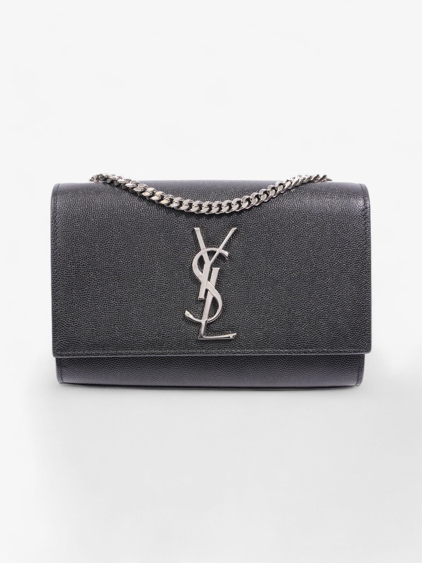 Saint Laurent Kate Leather Black Shoulder Bag Style 22