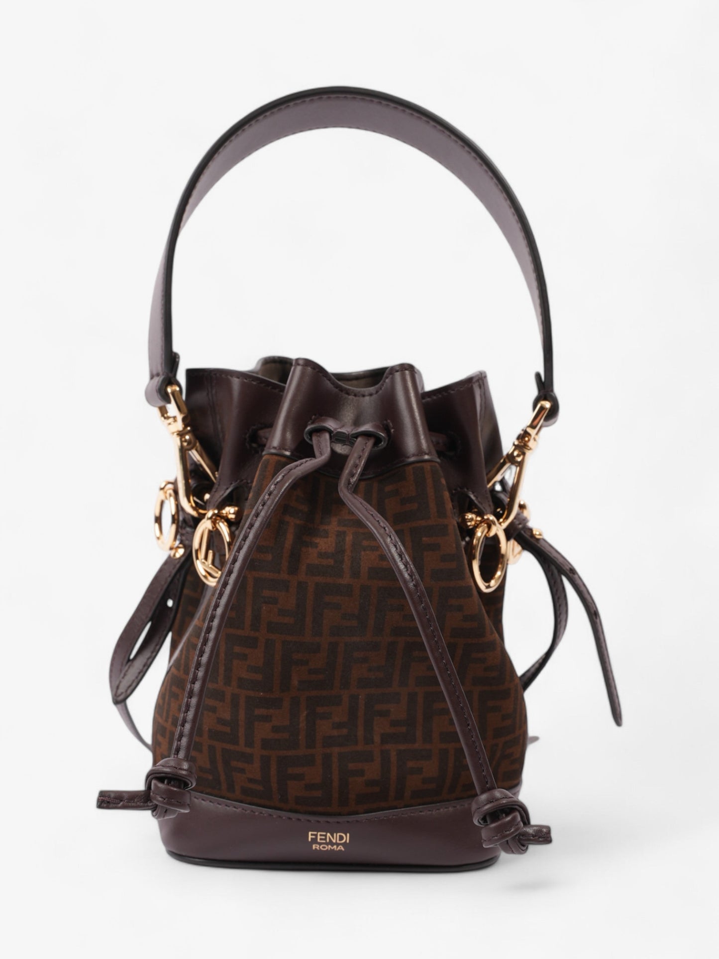 Fendi Mon Tresor Calfskin Brown Handbag