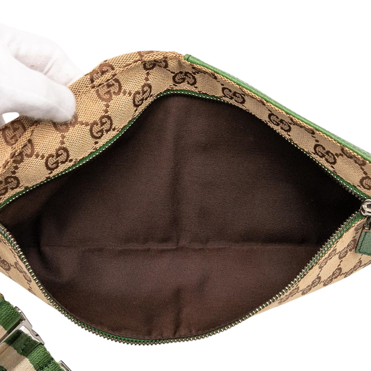Gucci GG Canvas Web Double Pocket Belt Bag
