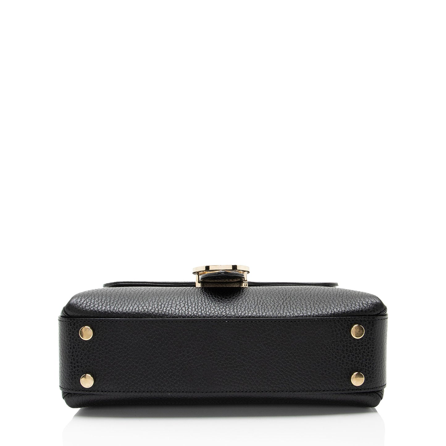 Gucci Leather Interlocking G Small Top Handle