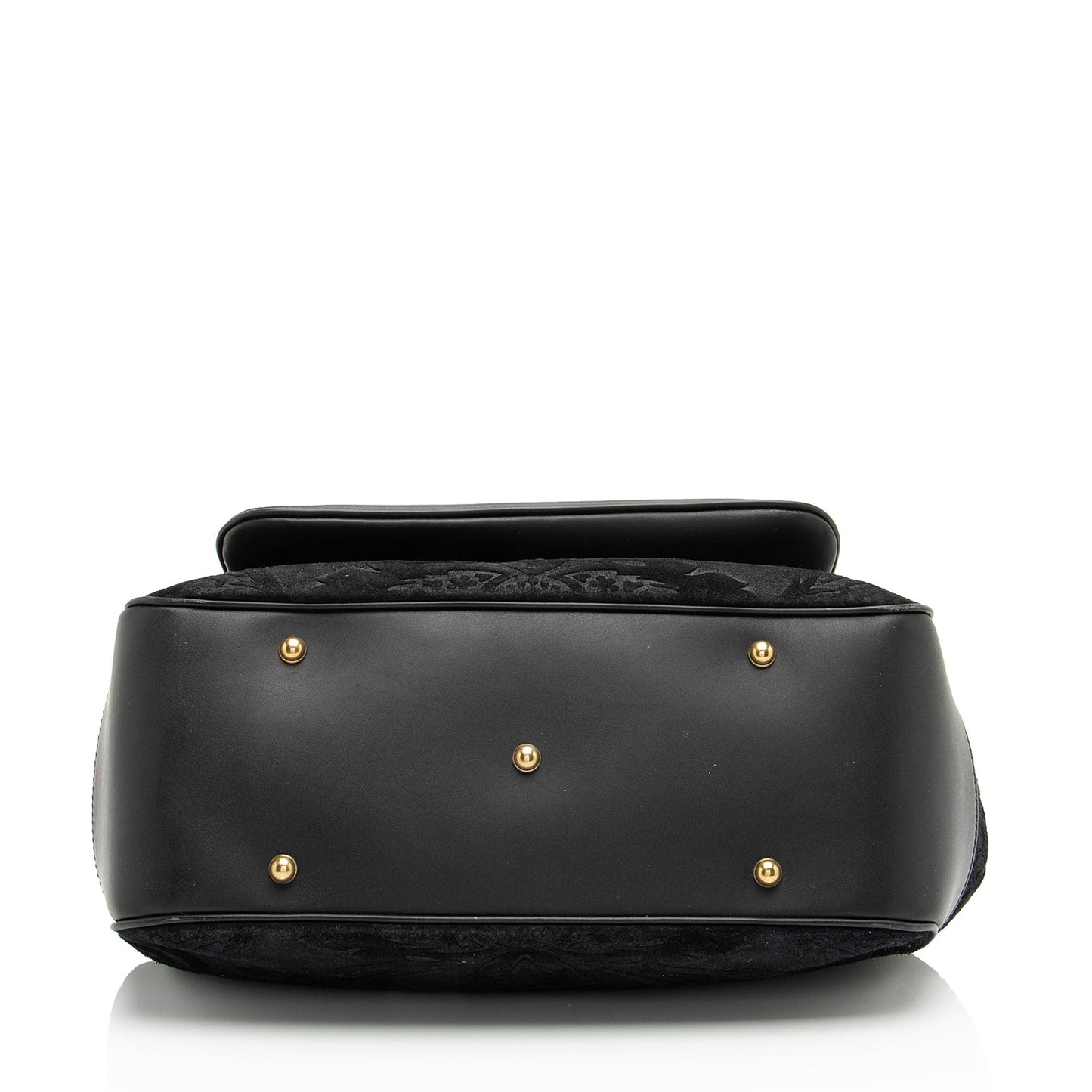 Gucci Leather Velvet Stirrup Top Handle