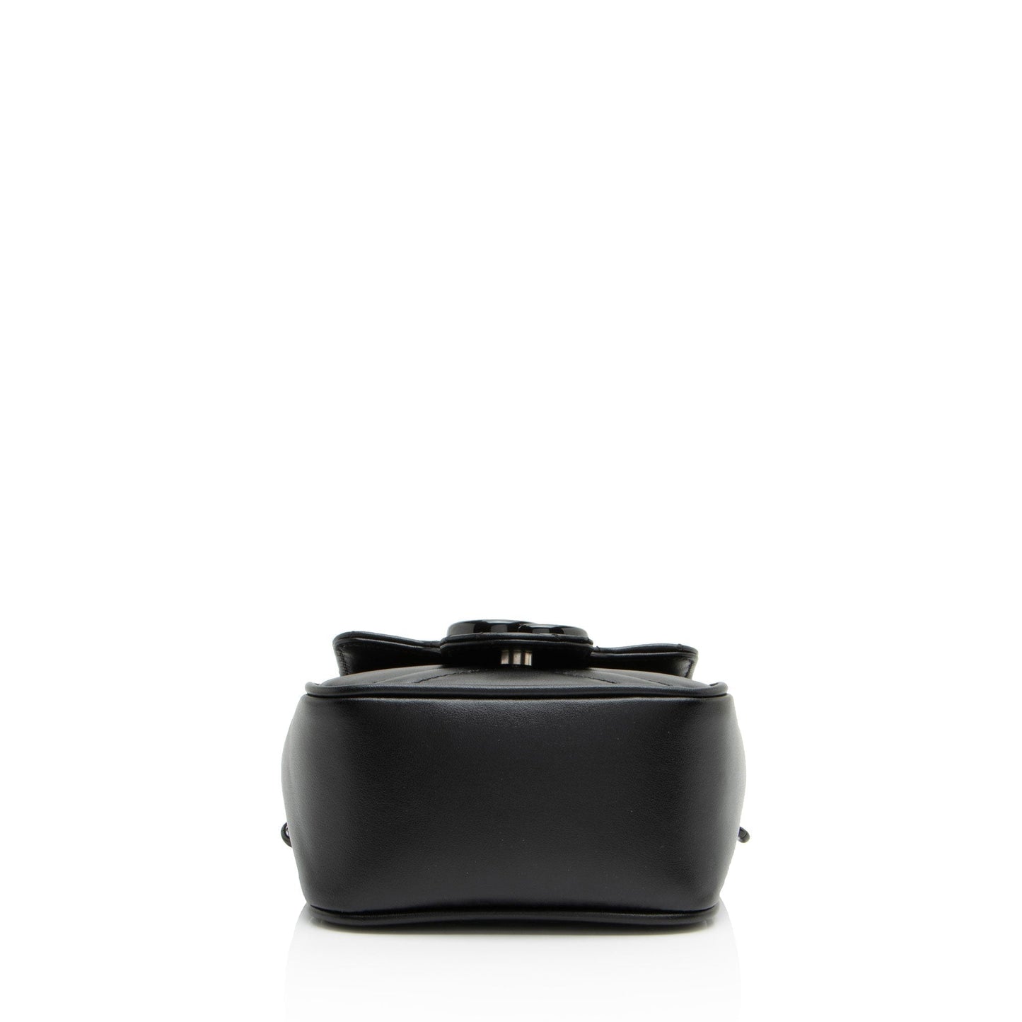 Gucci Matelasse Leather GG Marmont Monochrome Square Chain Belt Bag