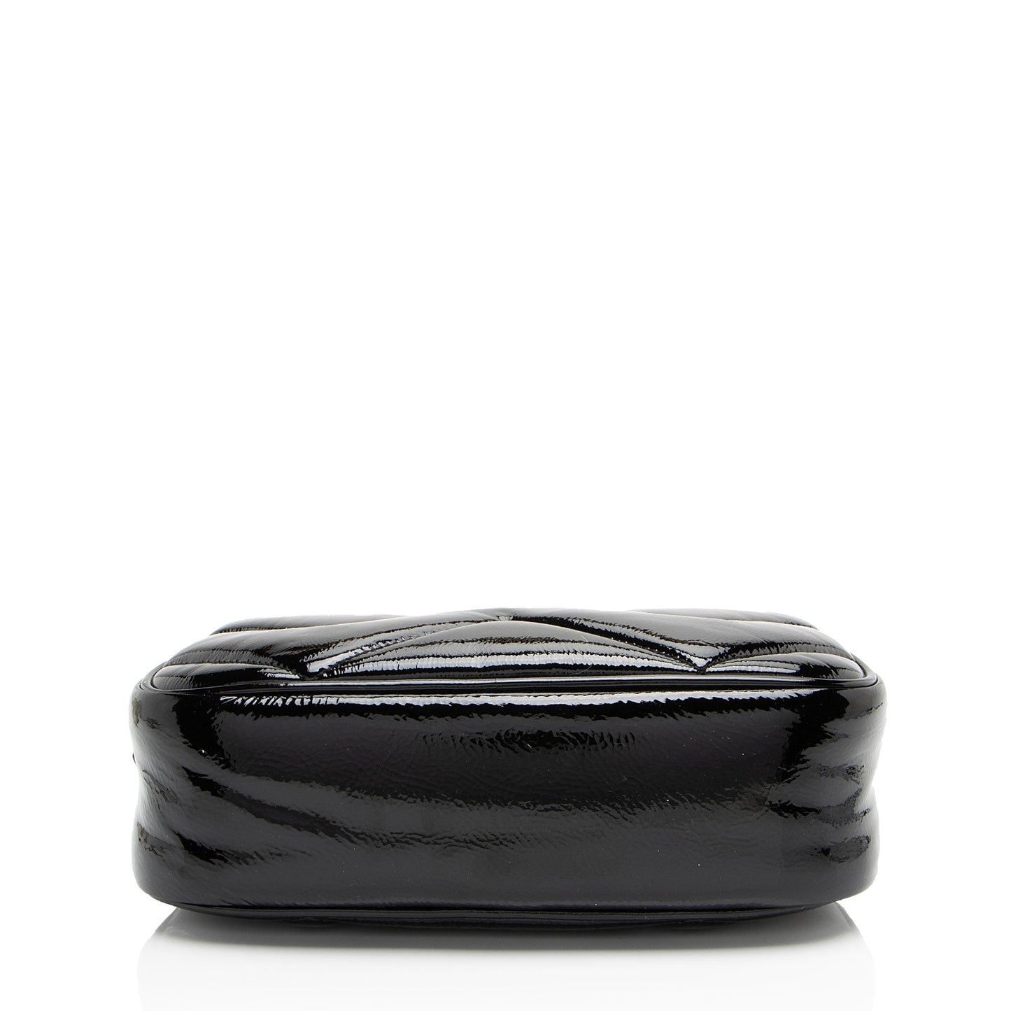 Gucci Matelasse Padded Patent Leather GG Marmont Small Camera Bag