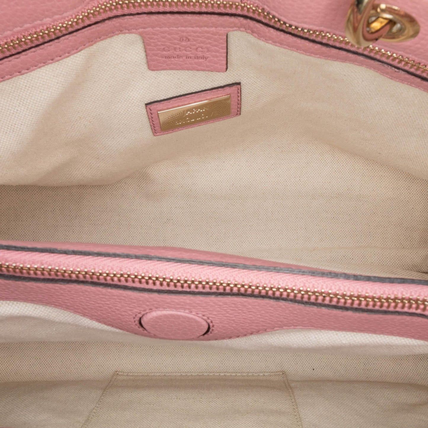 Gucci Medium Bicolor Calfskin Bamboo Shopper Satchel
