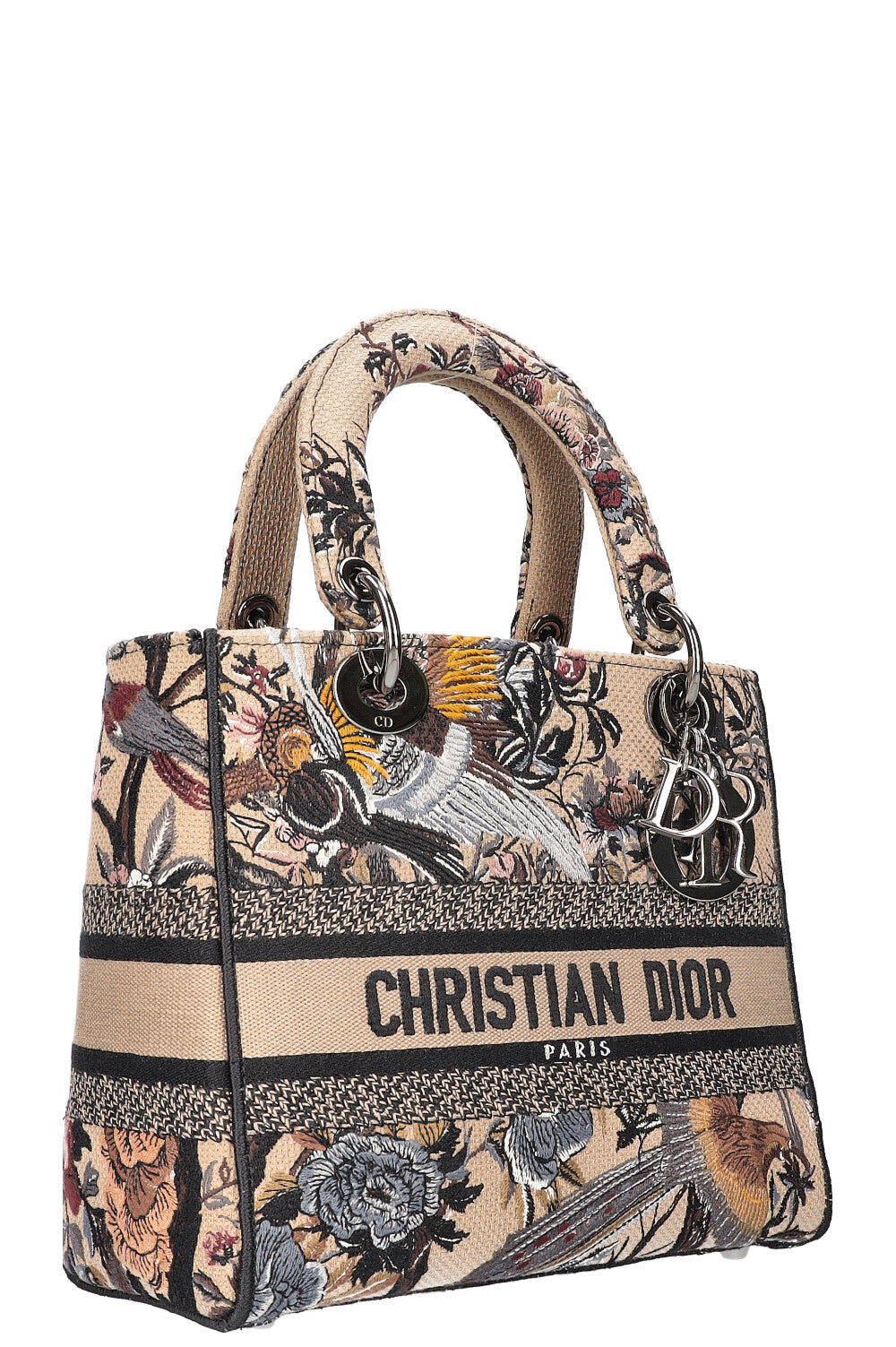 Christian Dior Medium D-Lite Bag Toile De Jouy Jardin D'Hiver Embroidery
