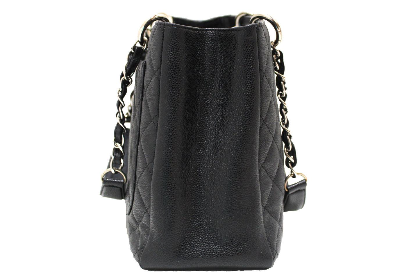 Chanel Quilted Caviar Leather Black Tote Style 3
