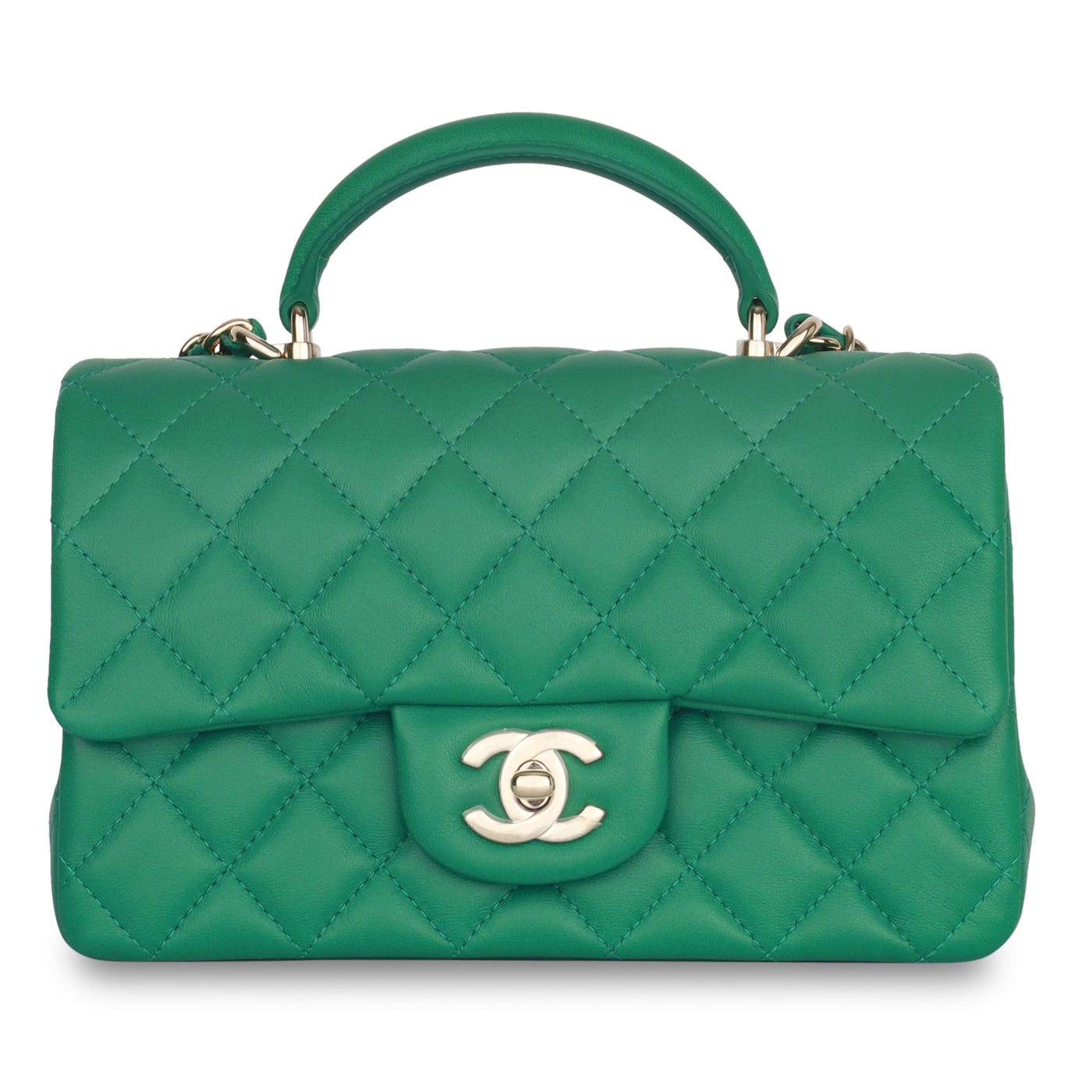 Chanel Classic Flap Lambskin Gold Shoulder Bag Style 72