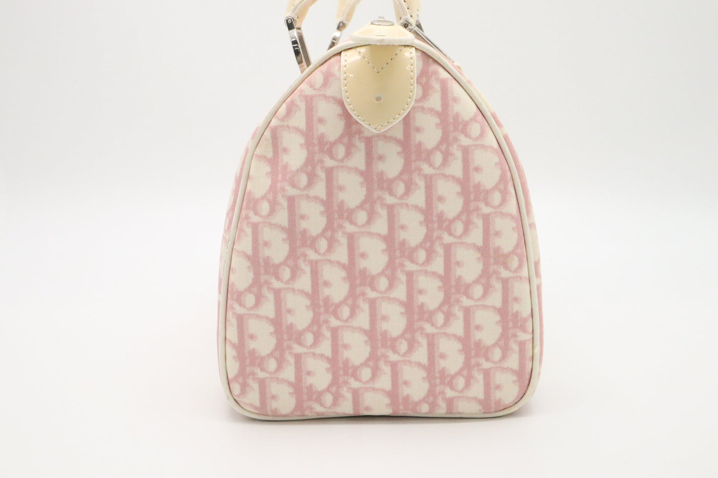 Dior Boston Bag in Pink Oblique Coated Canvas