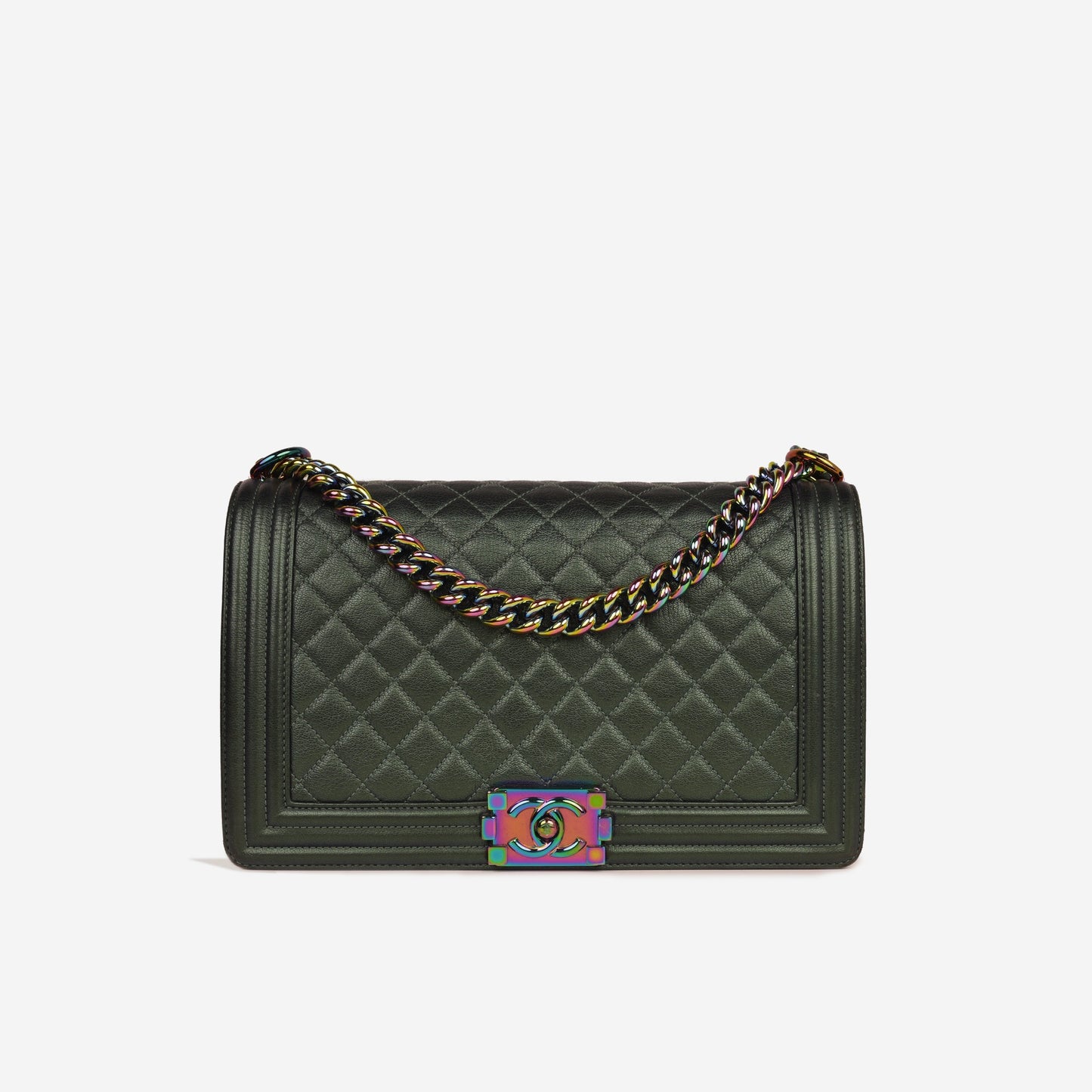 Chanel Boy Bag Caviar Red Shoulder Bag