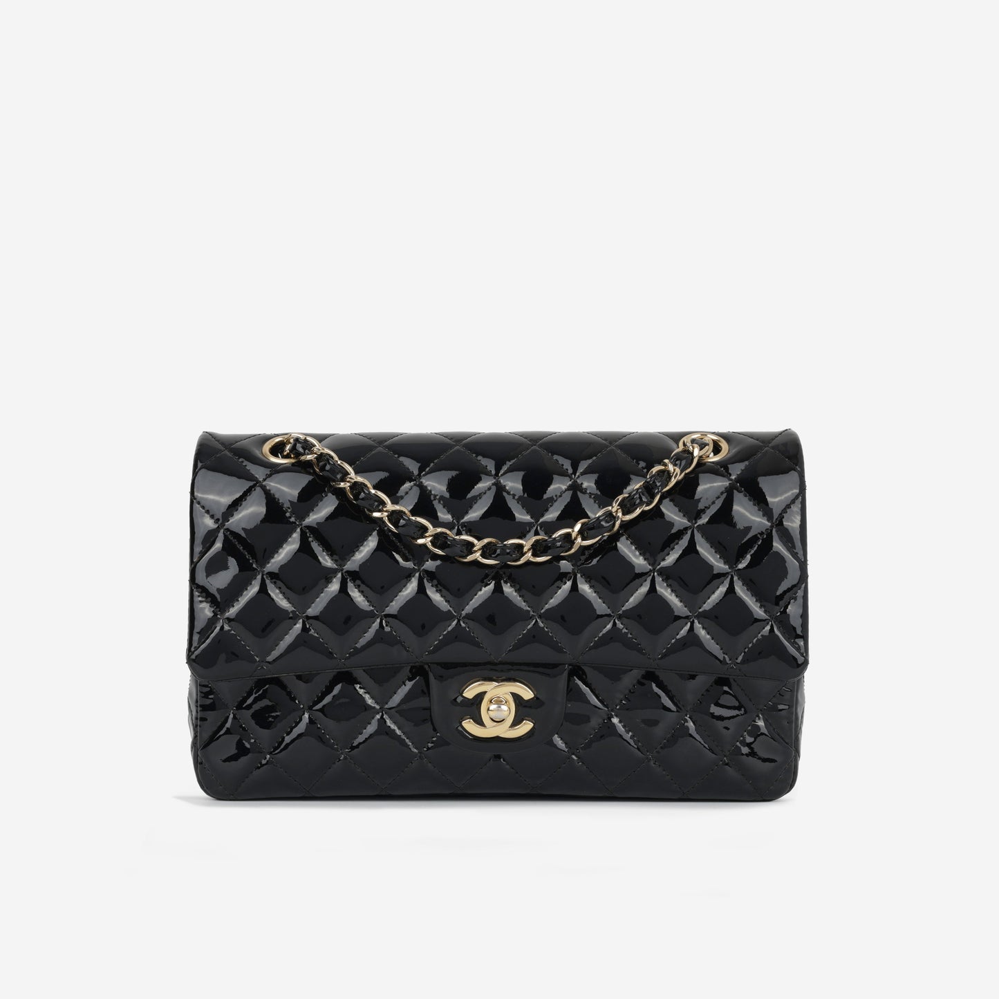 Chanel Classic Flap Lambskin Black Shoulder Bag Style 324