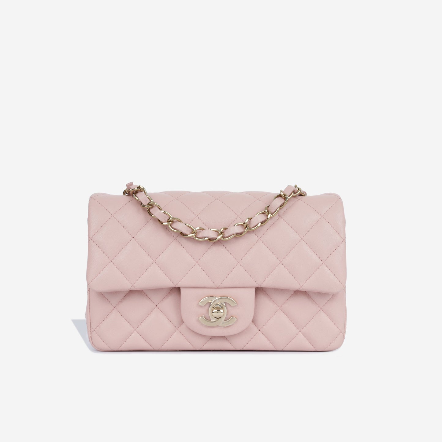 Chanel Classic Flap Lambskin Gold Shoulder Bag Style 46