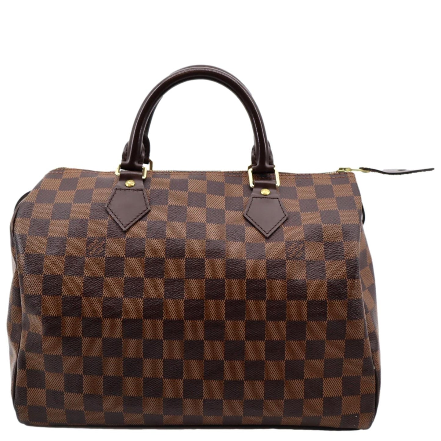 LOUIS VUITTON 30 Damier Ebene Satchel Bag Brown