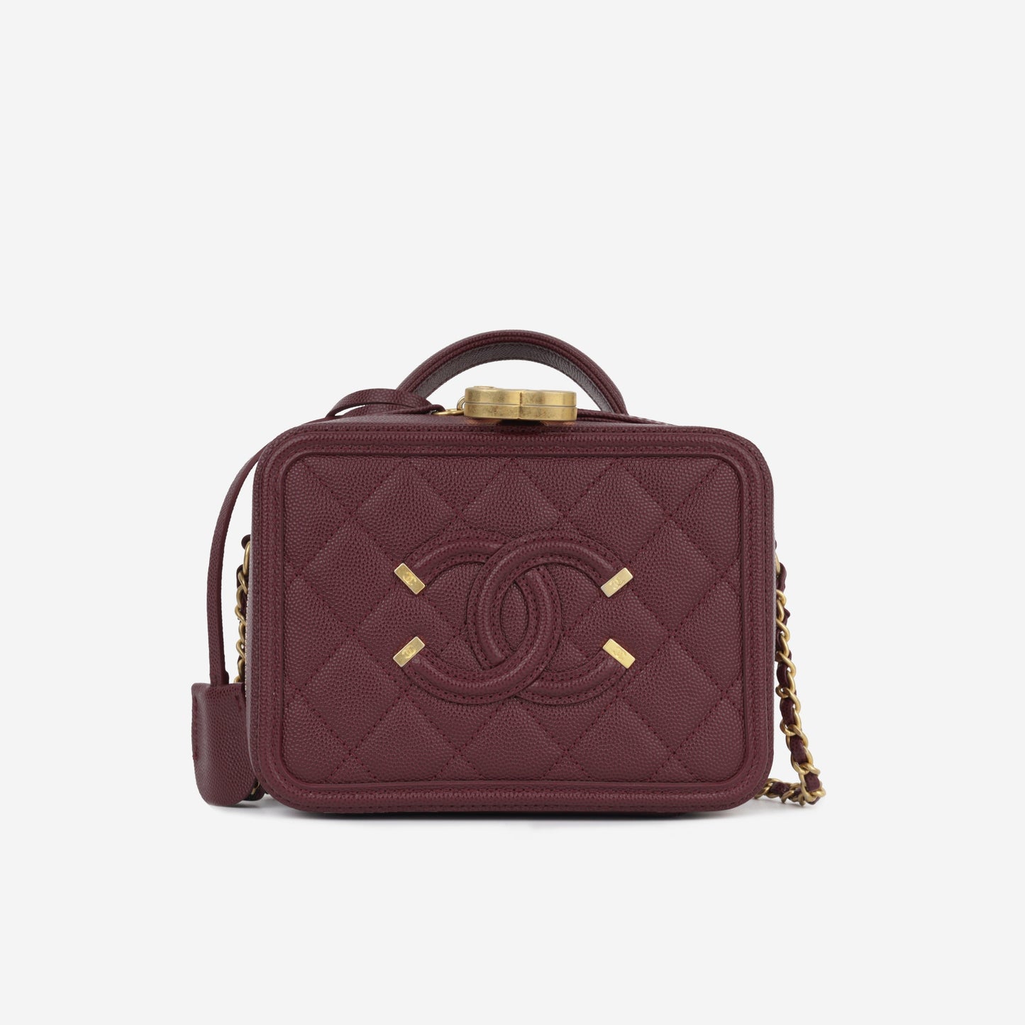 Chanel Vanity Caviar Black Clutch