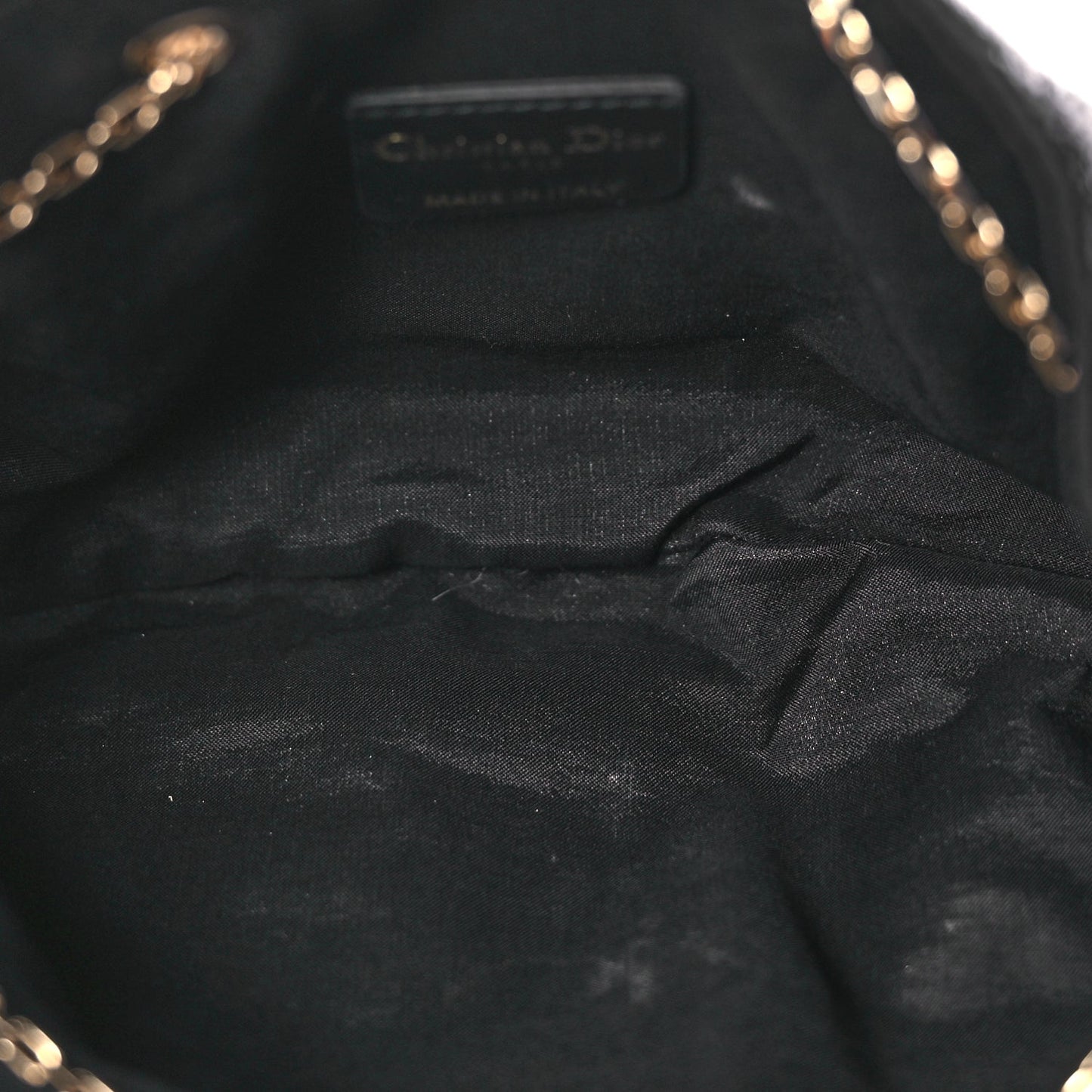 Christian Dior Embroidered Beaded Dream Bucket Bag Black