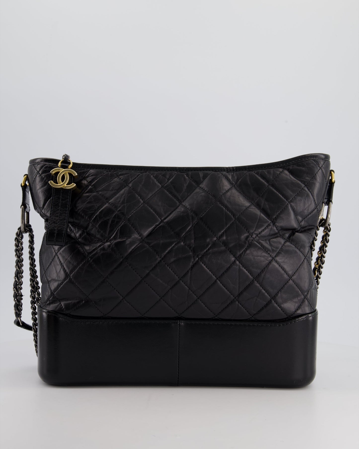 Chanel Gabrielle Large Lambskin Leather Black Handbag Style