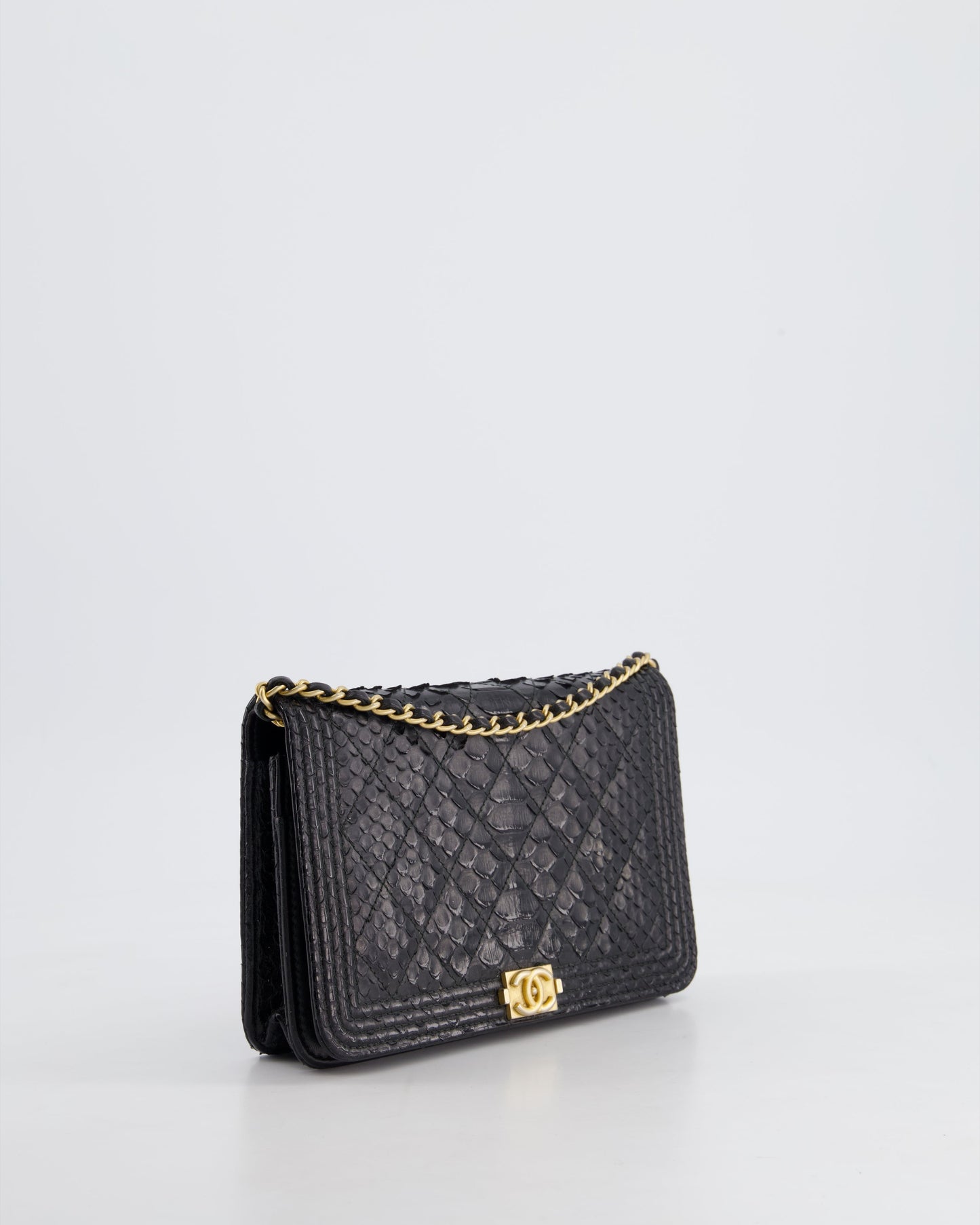 Chanel Boy Black Gold Chain Crossbody Style