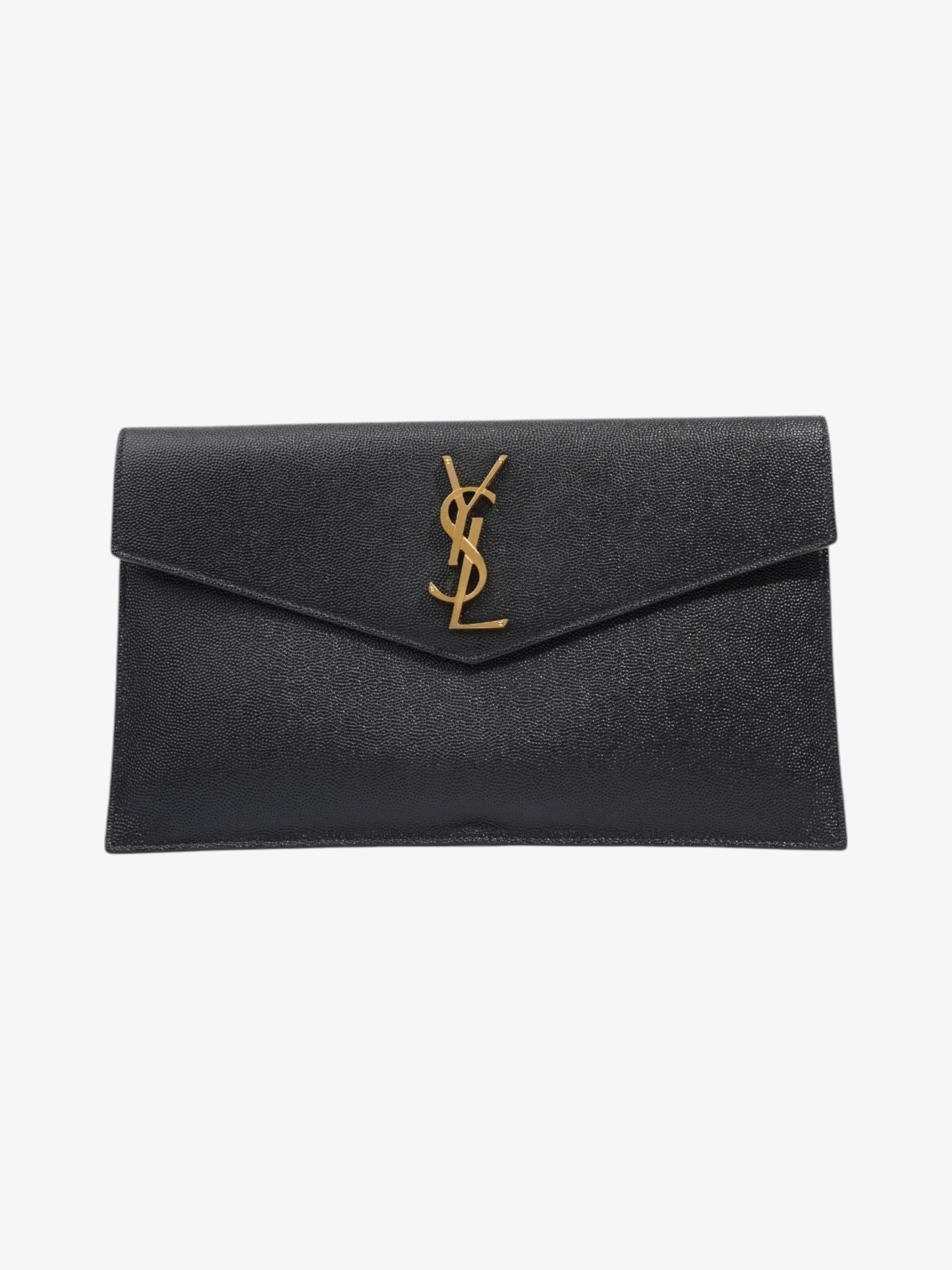 Saint Laurent Uptown Leather Black Clutch Style 3
