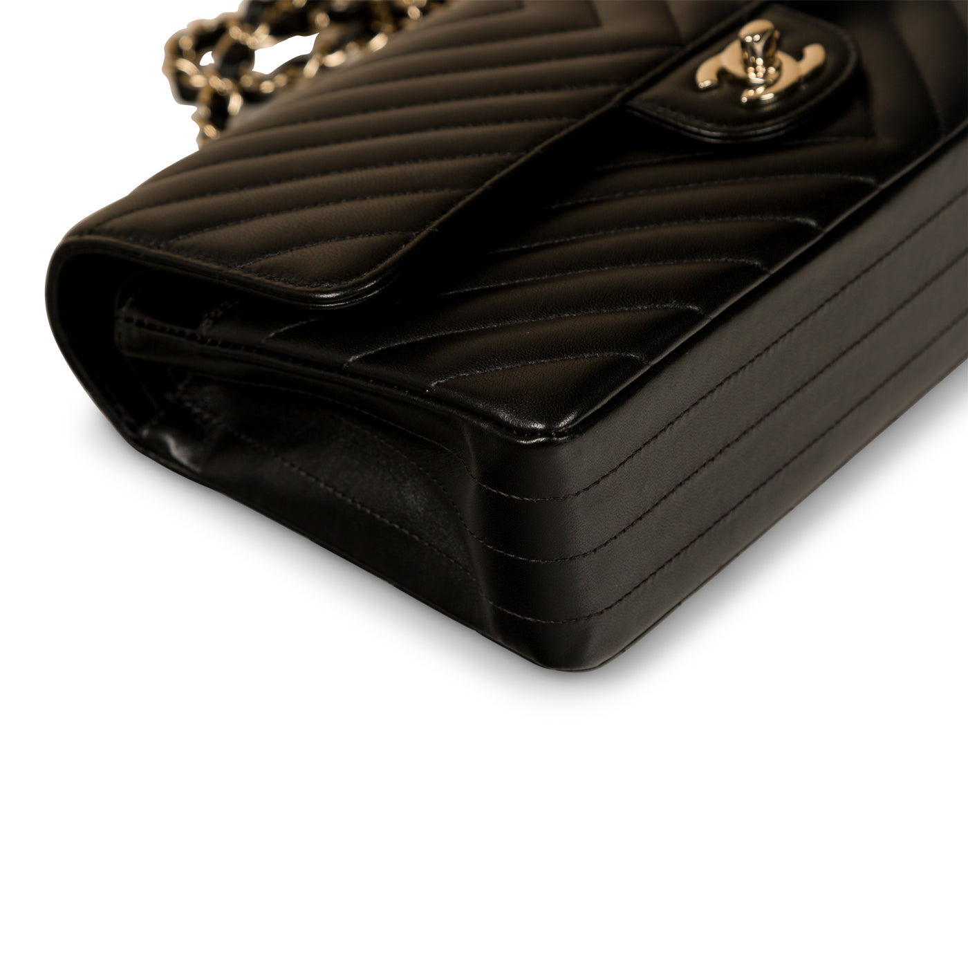 Chanel Classic Flap Lambskin Black Shoulder Bag Style 119