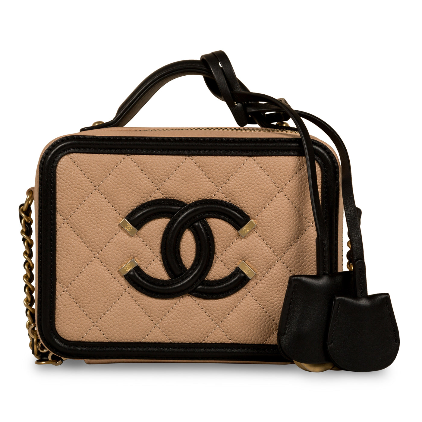 Chanel Vanity Caviar Black Clutch Style 6