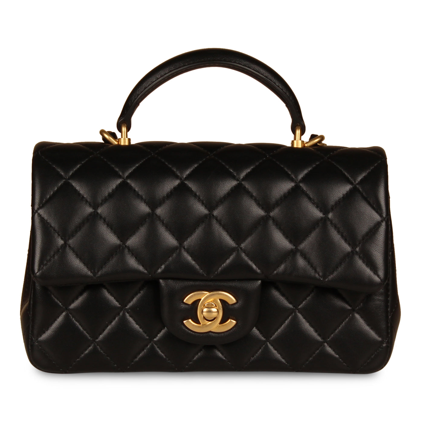 Chanel Classic Flap Lambskin Black Shoulder Bag Style 340