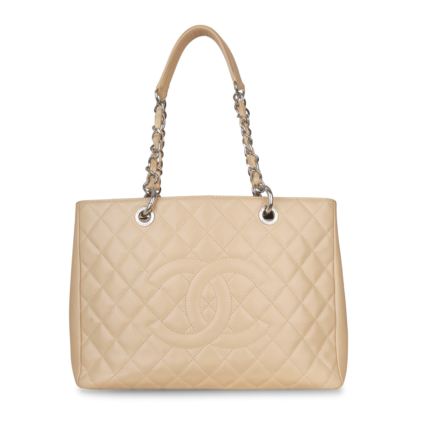 Chanel Shopping Tote Caviar Silver Tote Bag Style 2
