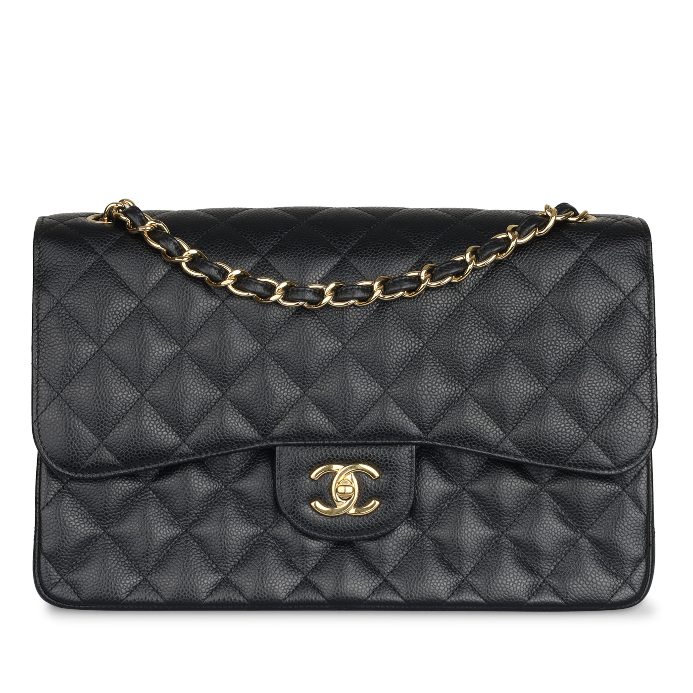 Chanel Classic Flap Caviar Black Shoulder Bag Style 17