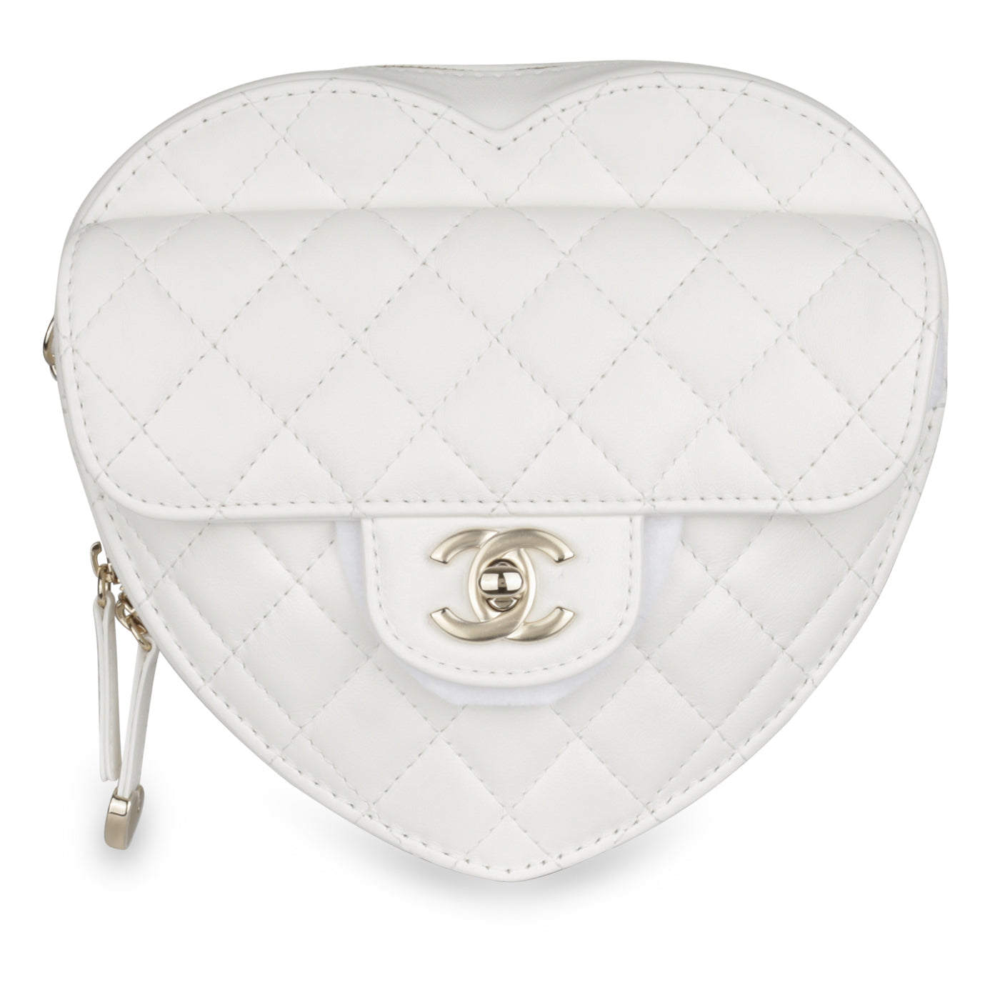 Chanel Large Heart Bag - White