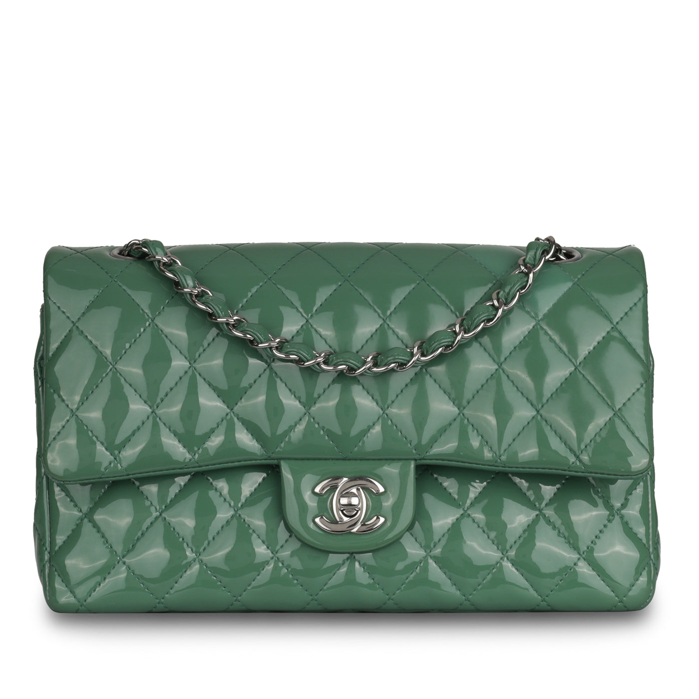 Chanel Classic Flap Patent Leather Black Shoulder Bag Style 3