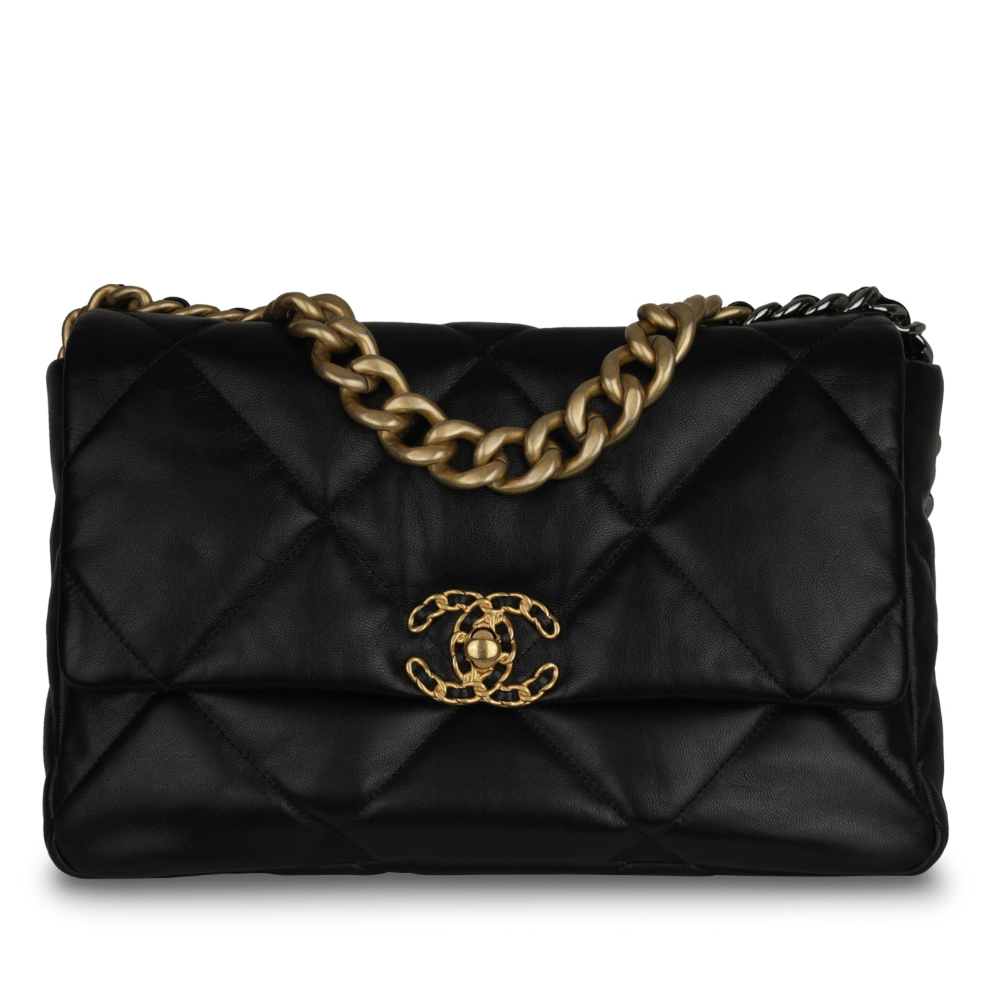 Chanel Chanel 19 Lambskin Black Shoulder Bag Style 21