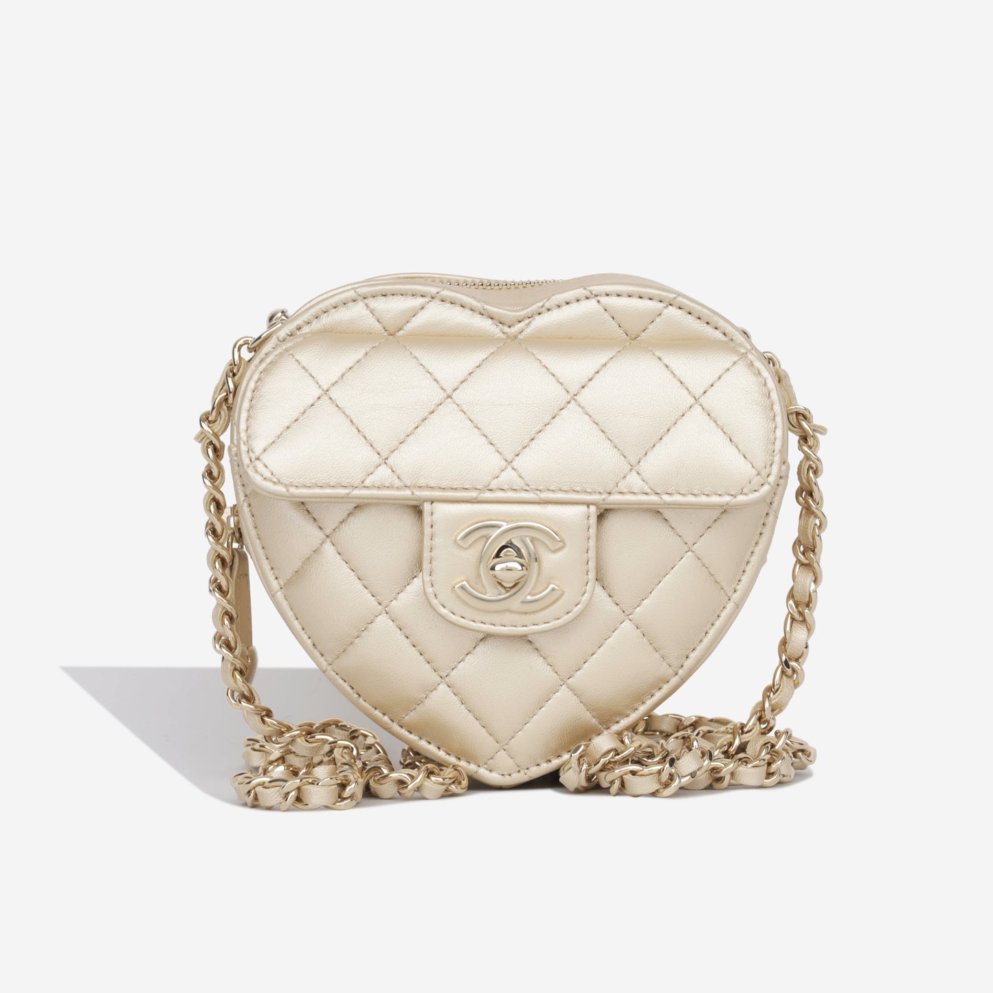 Chanel Small Heart Bag - Champagne