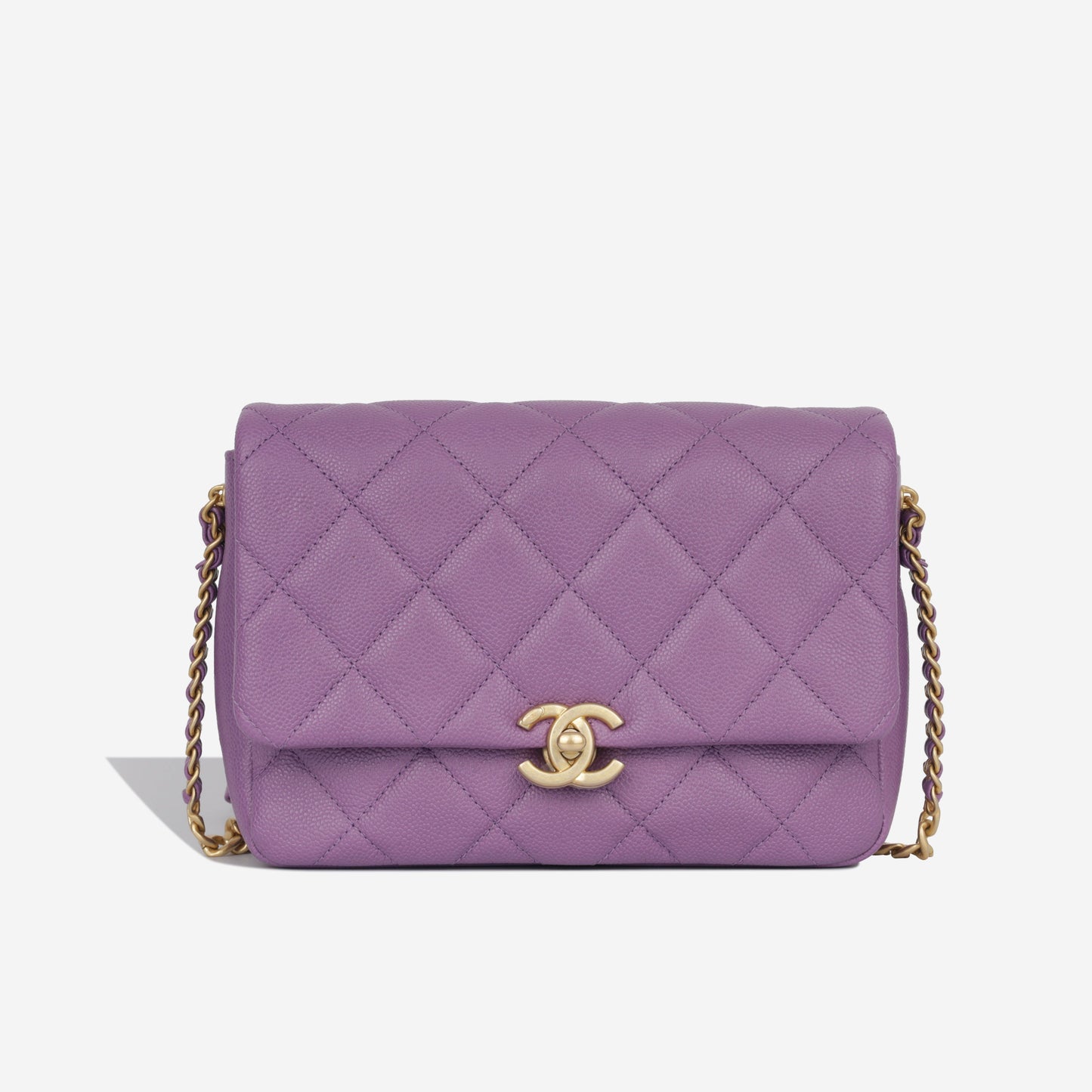 Chanel Classic Flap Caviar Gold Shoulder Bag Style 42
