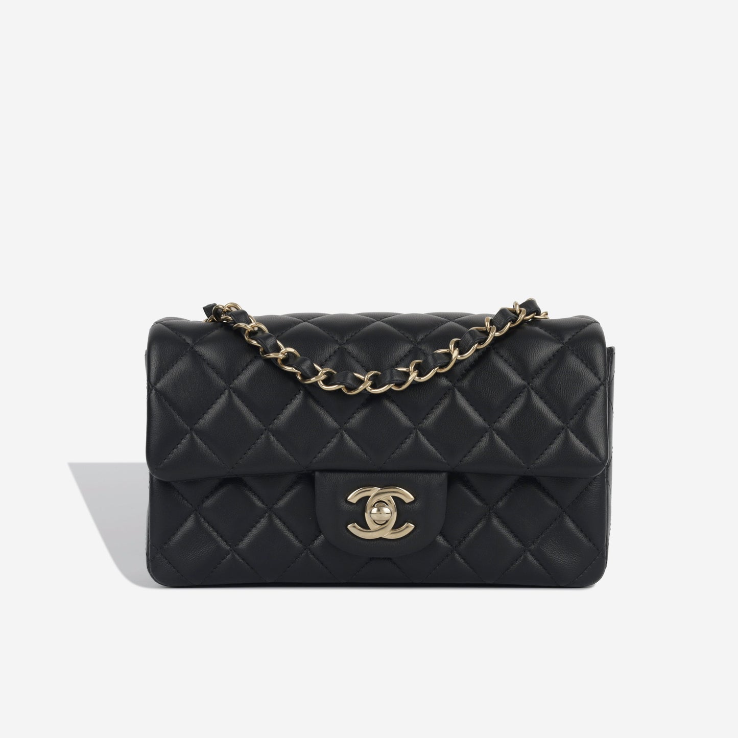 Chanel Classic Flap Lambskin Black Shoulder Bag Style 161