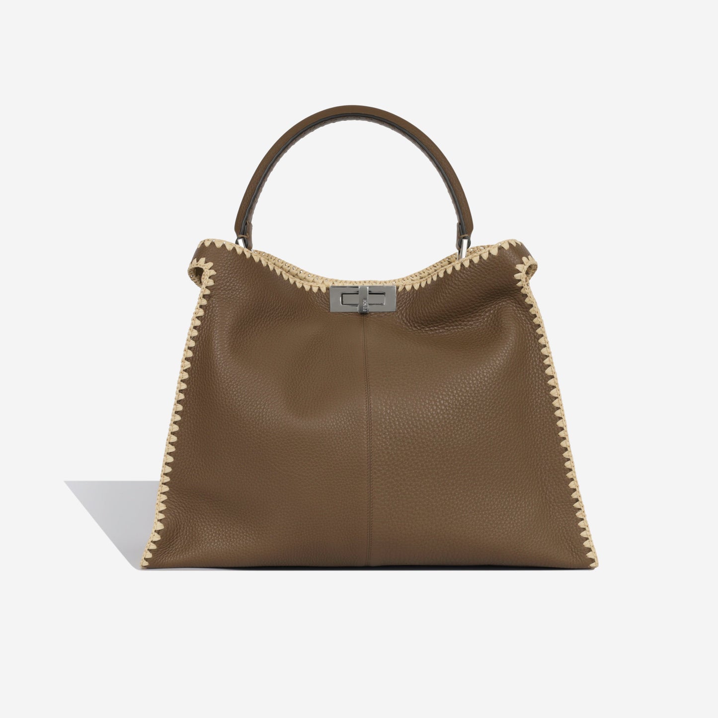 Fendi Peekaboo Leather Brown Handbag Style 2