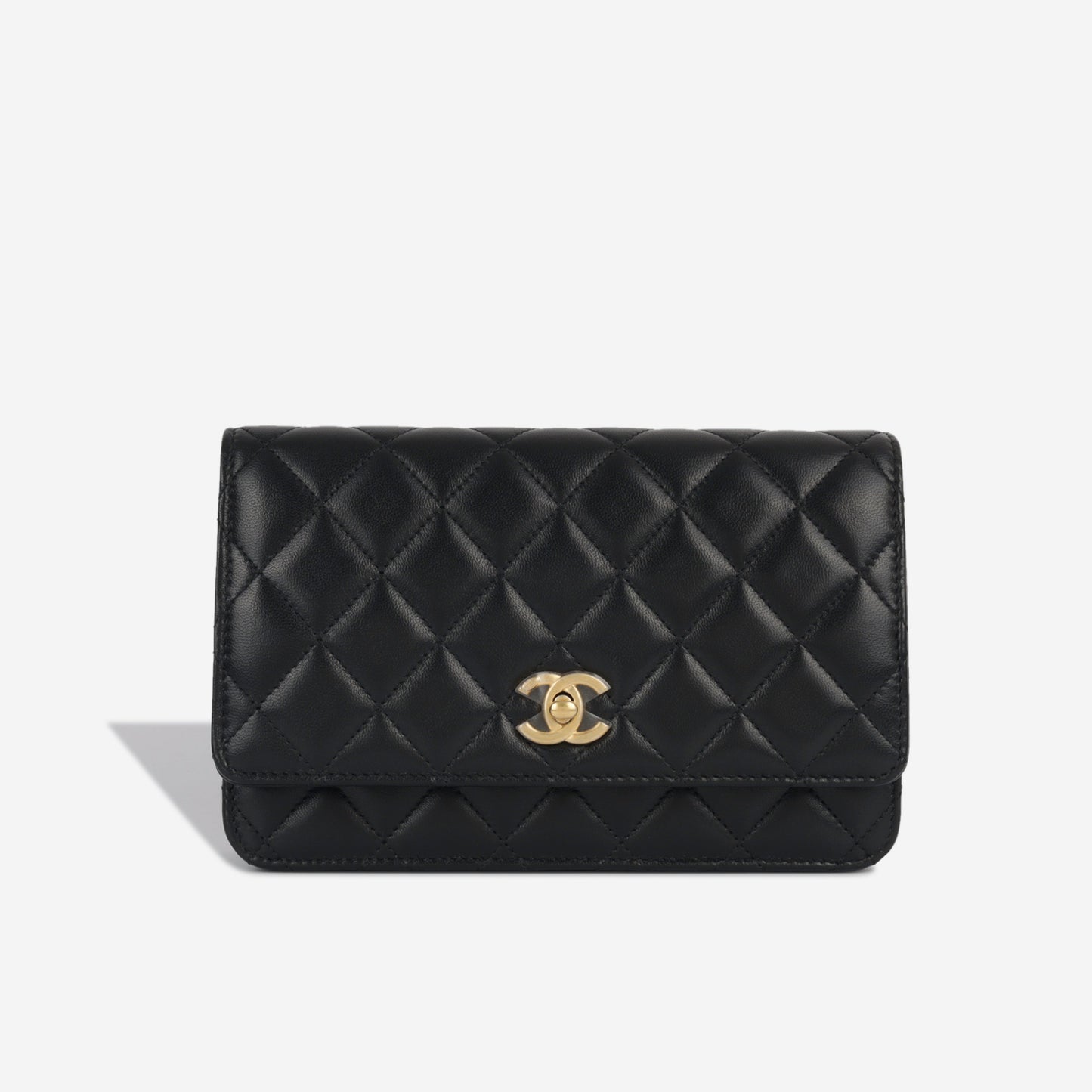 Chanel Wallet On Chain Lambskin Black Crossbody Style 12