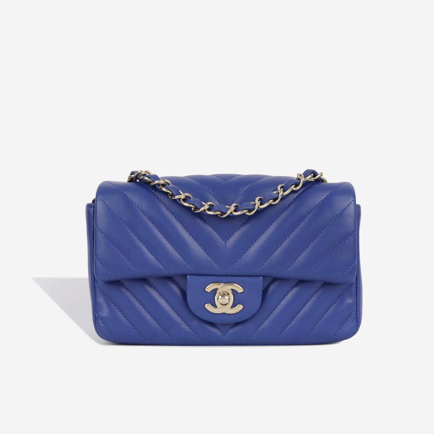 Chanel Classic Flap Lambskin Gold Shoulder Bag Style 61