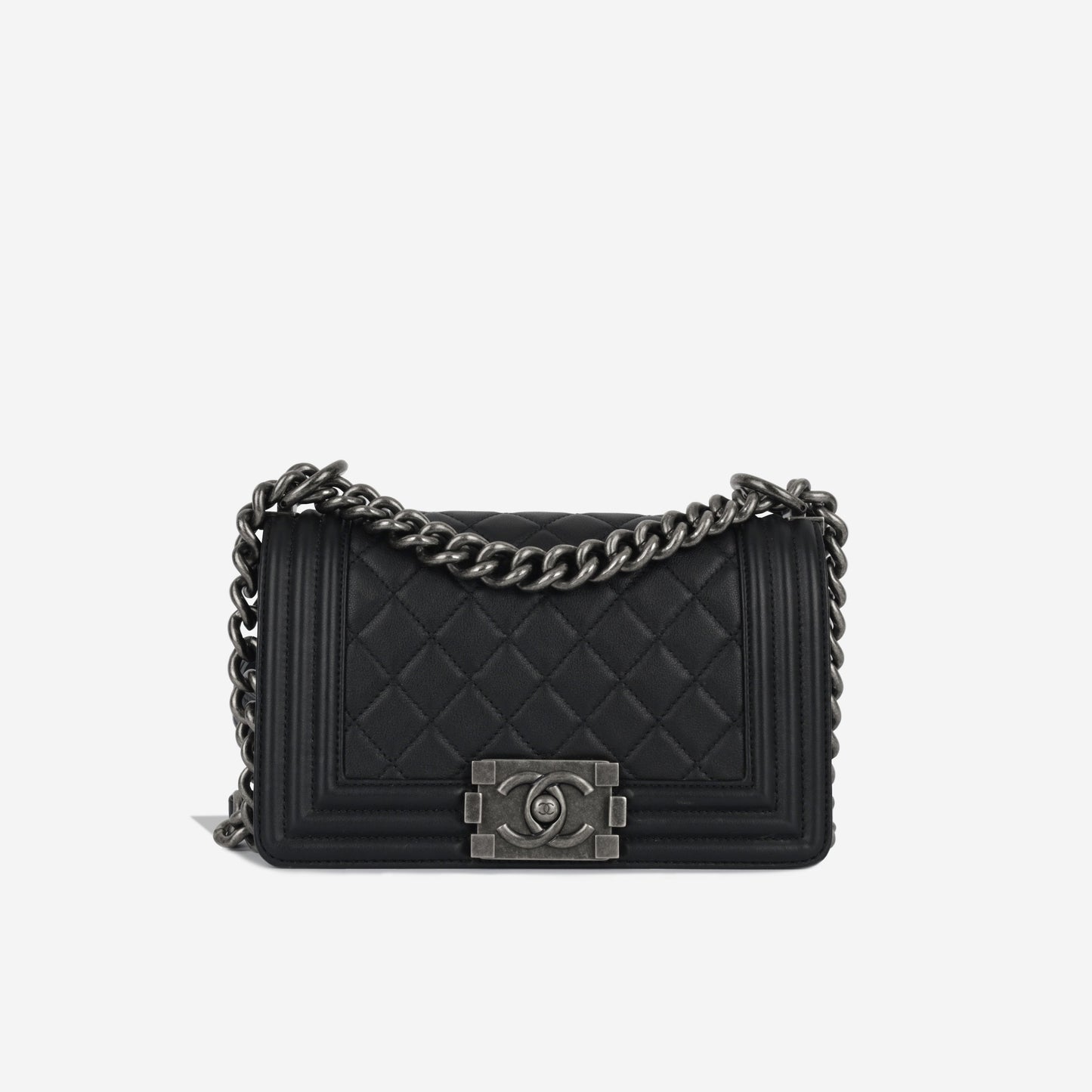 Chanel Boy Bag Lambskin Black Shoulder Bag Style 54