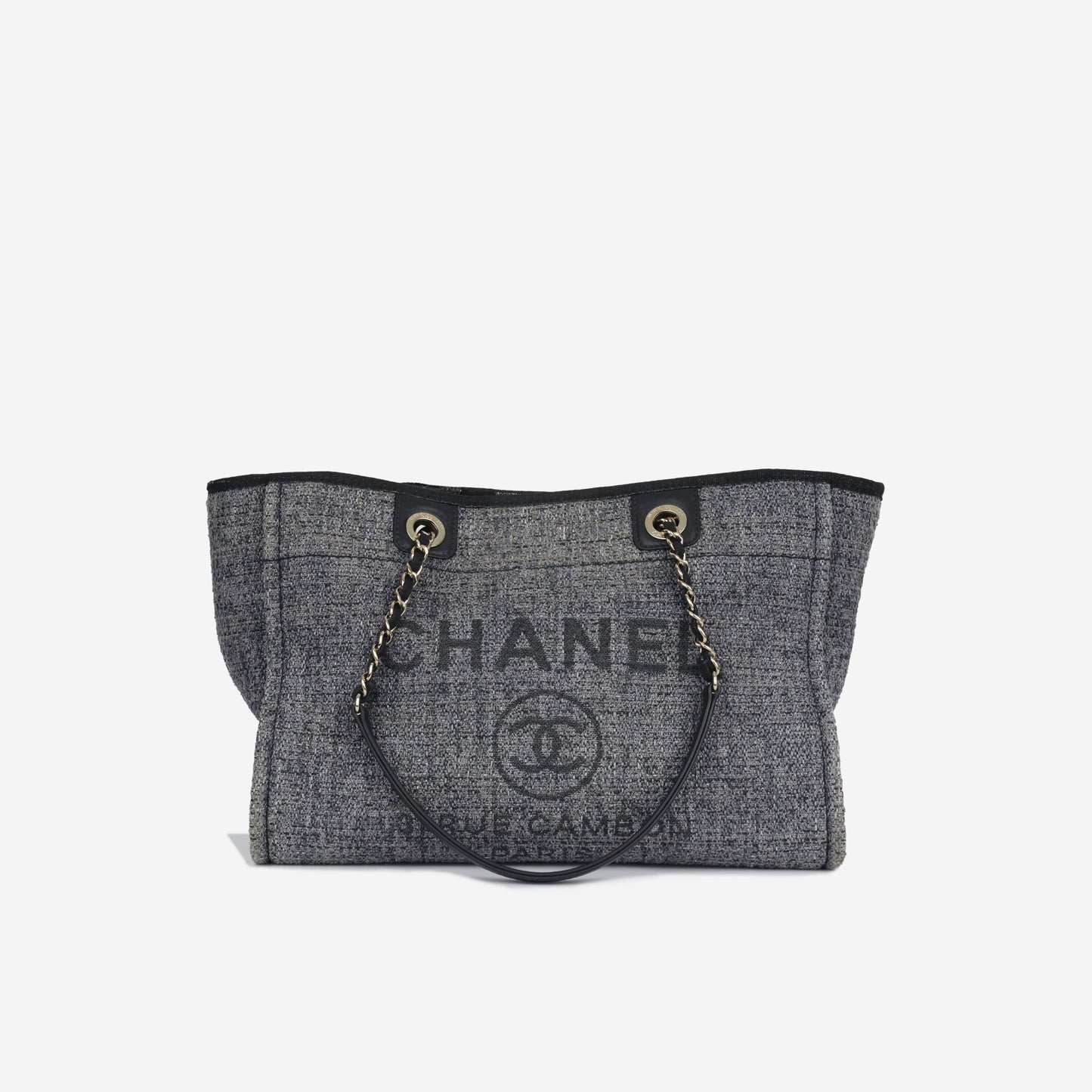 Chanel Deauville Caviar Black Tote Bag Caviar