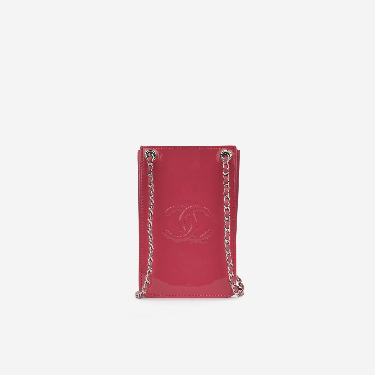 Chanel Cc Phone Holder - Patent Pink