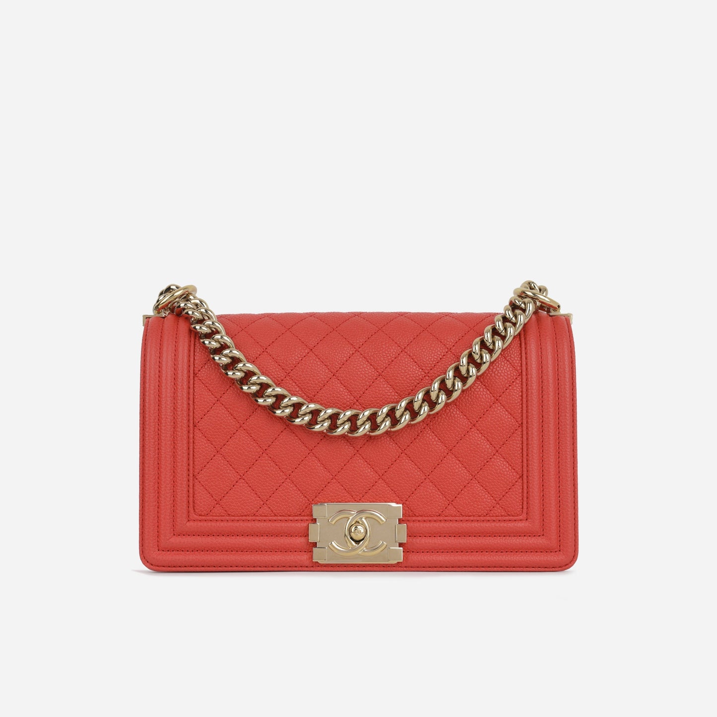 Chanel Boy Bag Caviar Gold Shoulder Bag Style 6