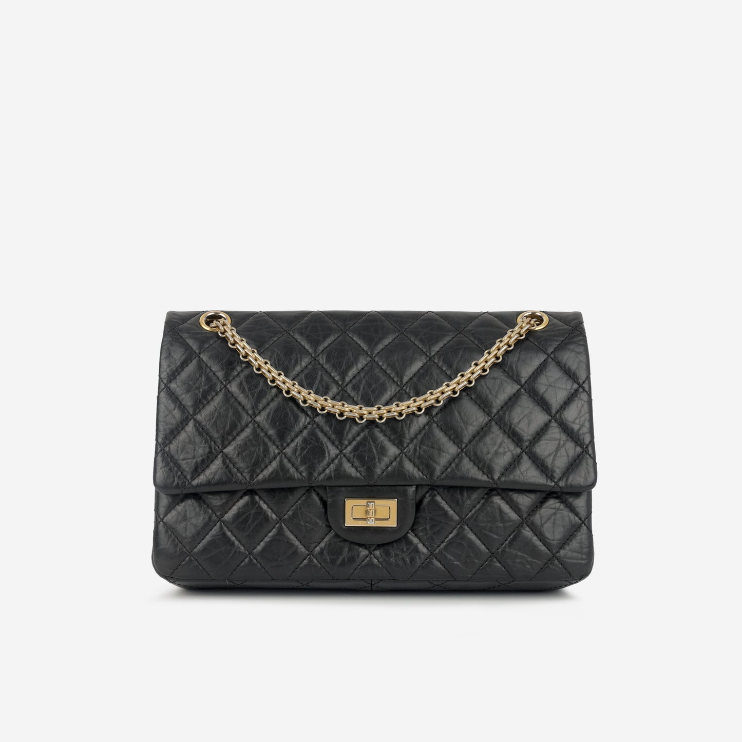 Chanel Classic Flap Calfskin Black Shoulder Bag Style 21