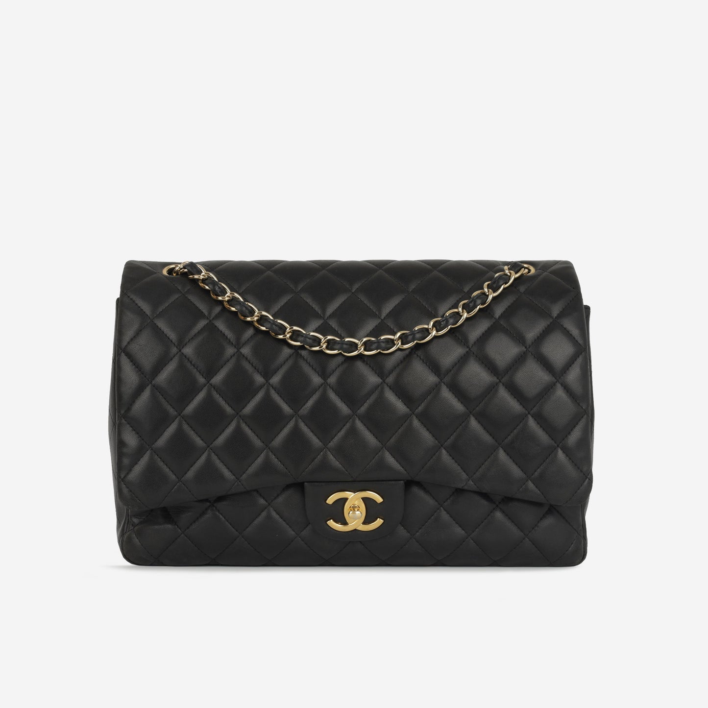 Chanel Classic Flap Lambskin Black Shoulder Bag Style 320