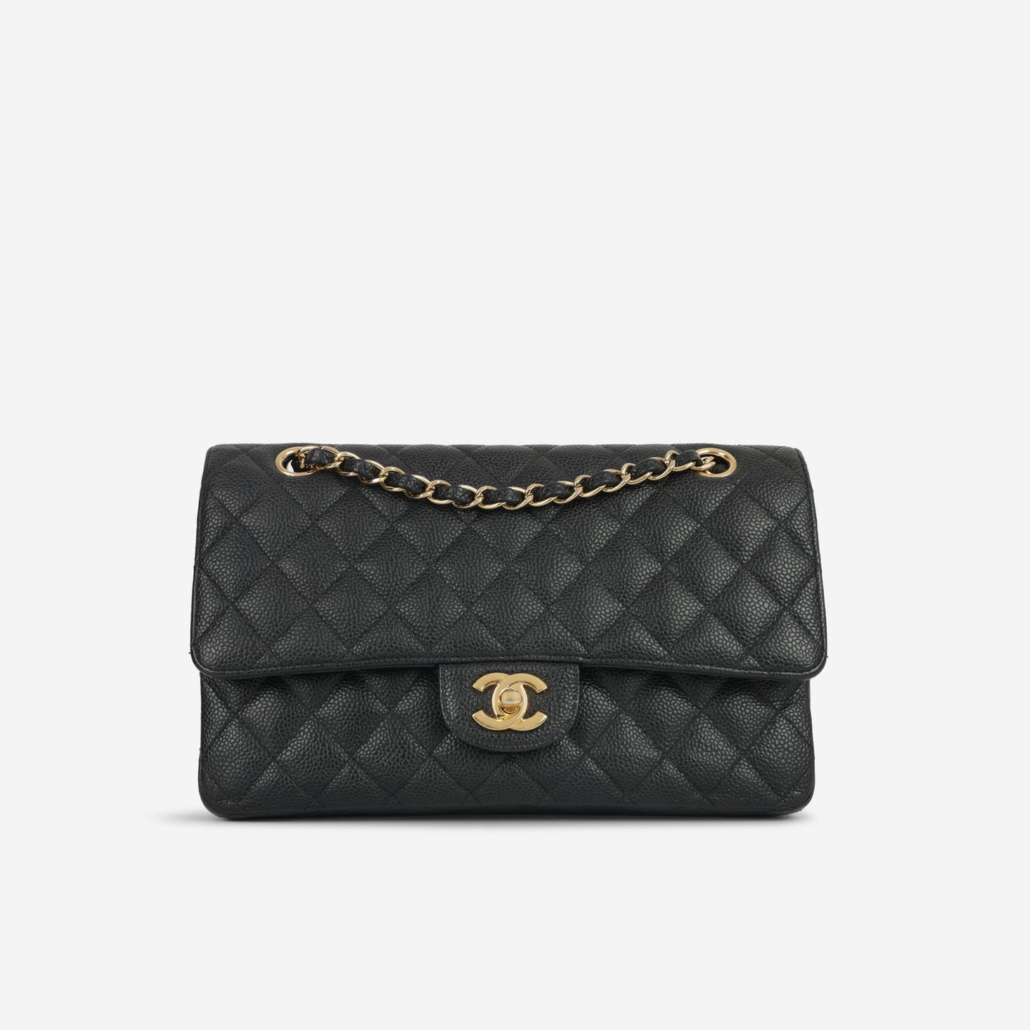 Chanel Classic Flap Lambskin Black Shoulder Bag Style 319