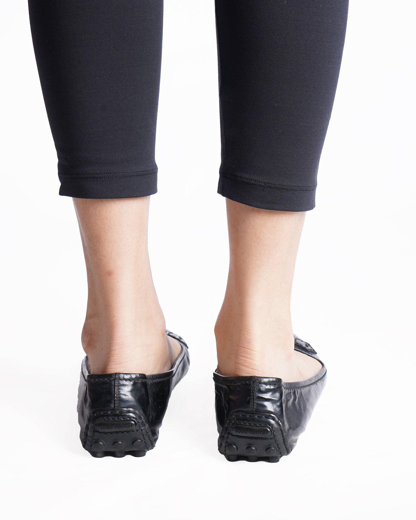 Louis Vuitton Black Patent Leather Oxford Ballet Flats